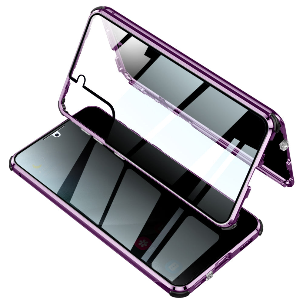 Anti-Spy Case Samsung S21 Plus Ultra Magnetic Adsorption Privacy Protect Cover Two Sided Temper Glass
