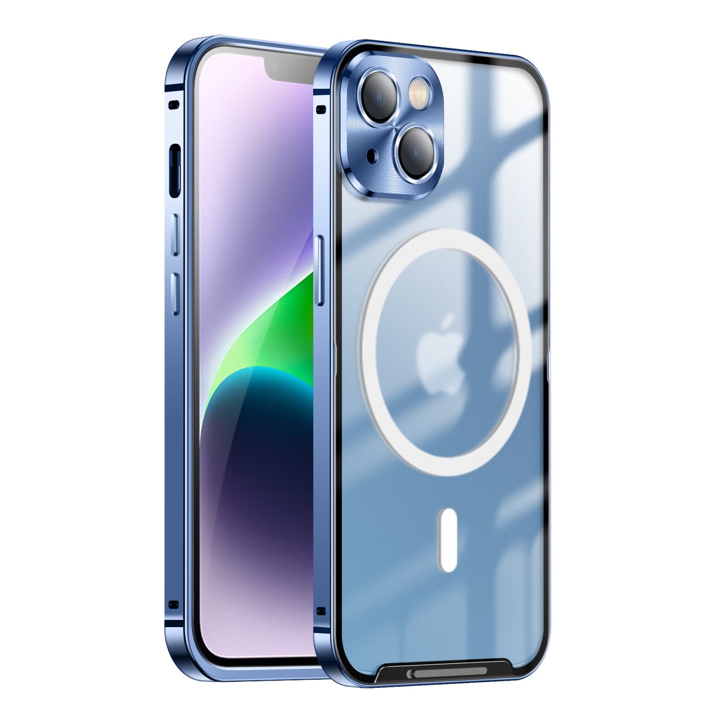 Magnetische iPhone 14 Pro Max Magsafe H¨¹lle Luxus Apple 14 Plus Kameraschutz aus Metall Aluminium Sto?feste ultrad¨¹nne HandyH¨¹lle
