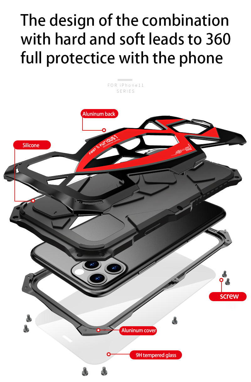 iPhone 12 Pro Max Coole H¨¹lle Rennauto Apple 12 Handy Tough Case Cover Schwerlast Metall R¨¹stungssto?stange