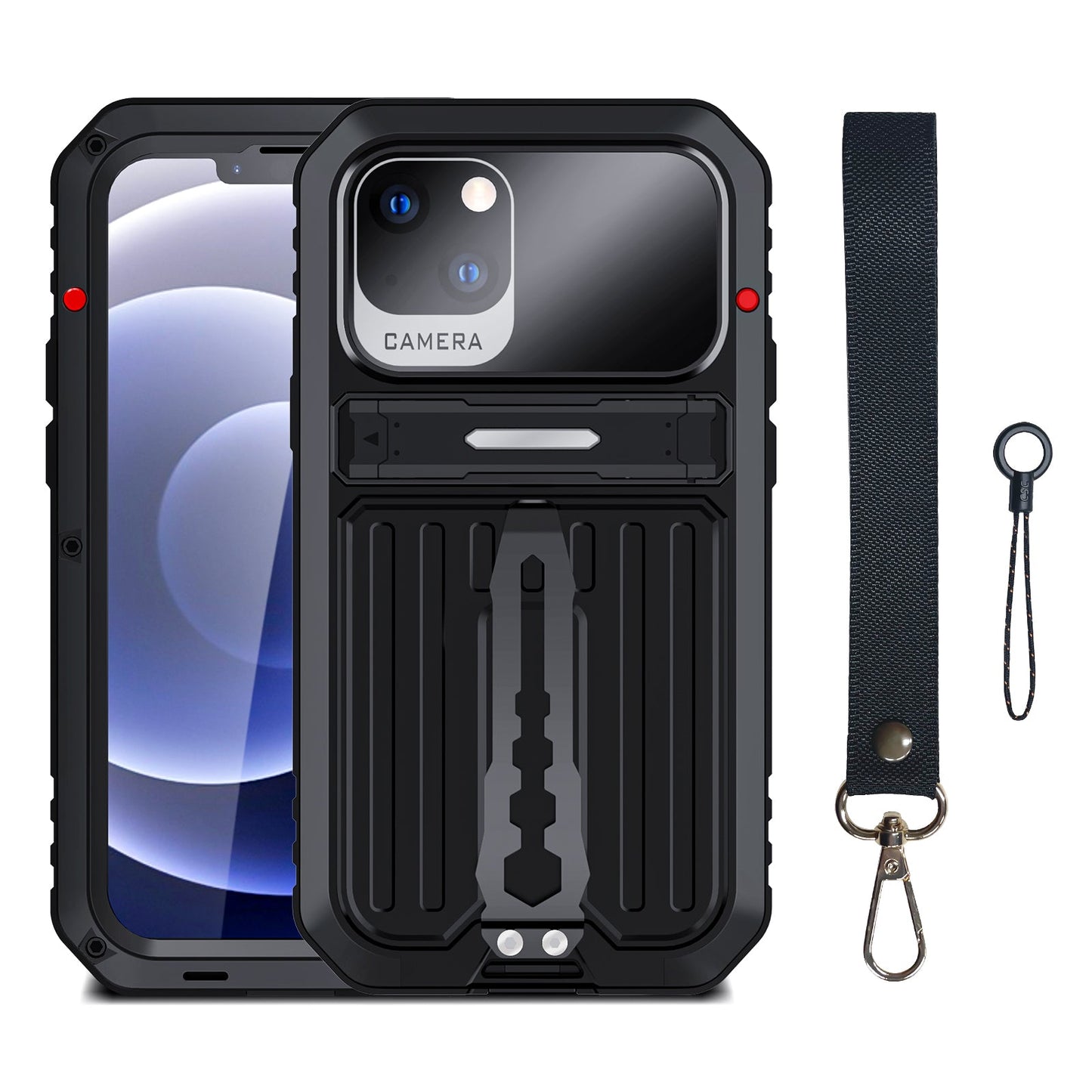 Apple iPhone 13 Pro Max Milit?r H¨¹lle Handy Apple 13 Sto?fester R¨¹ckenclip Metall R¨¹stung Case