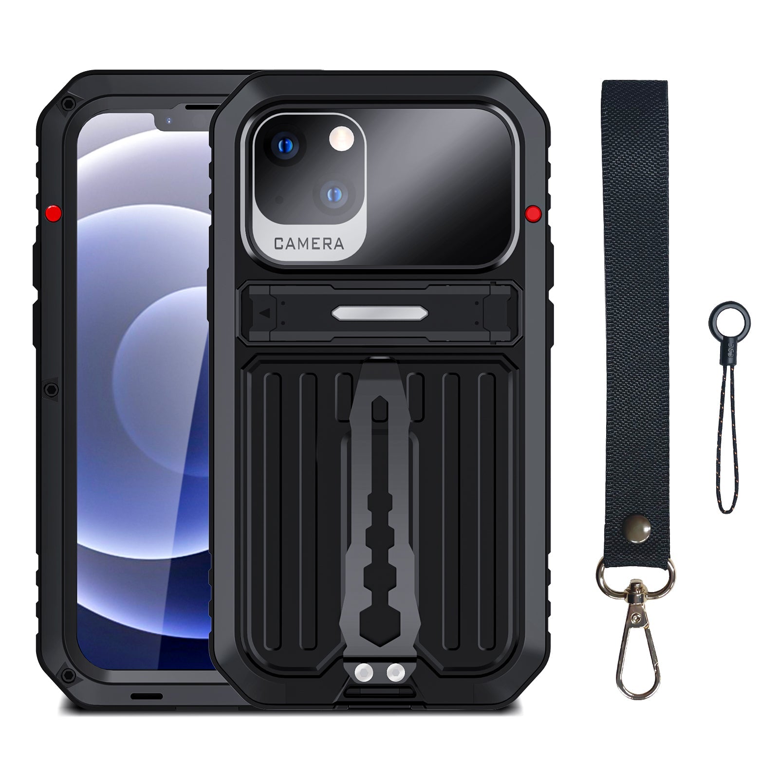 Apple iPhone 13 Pro Max Milit?r H¨¹lle Handy Apple 13 Sto?fester R¨¹ckenclip Metall R¨¹stung Case