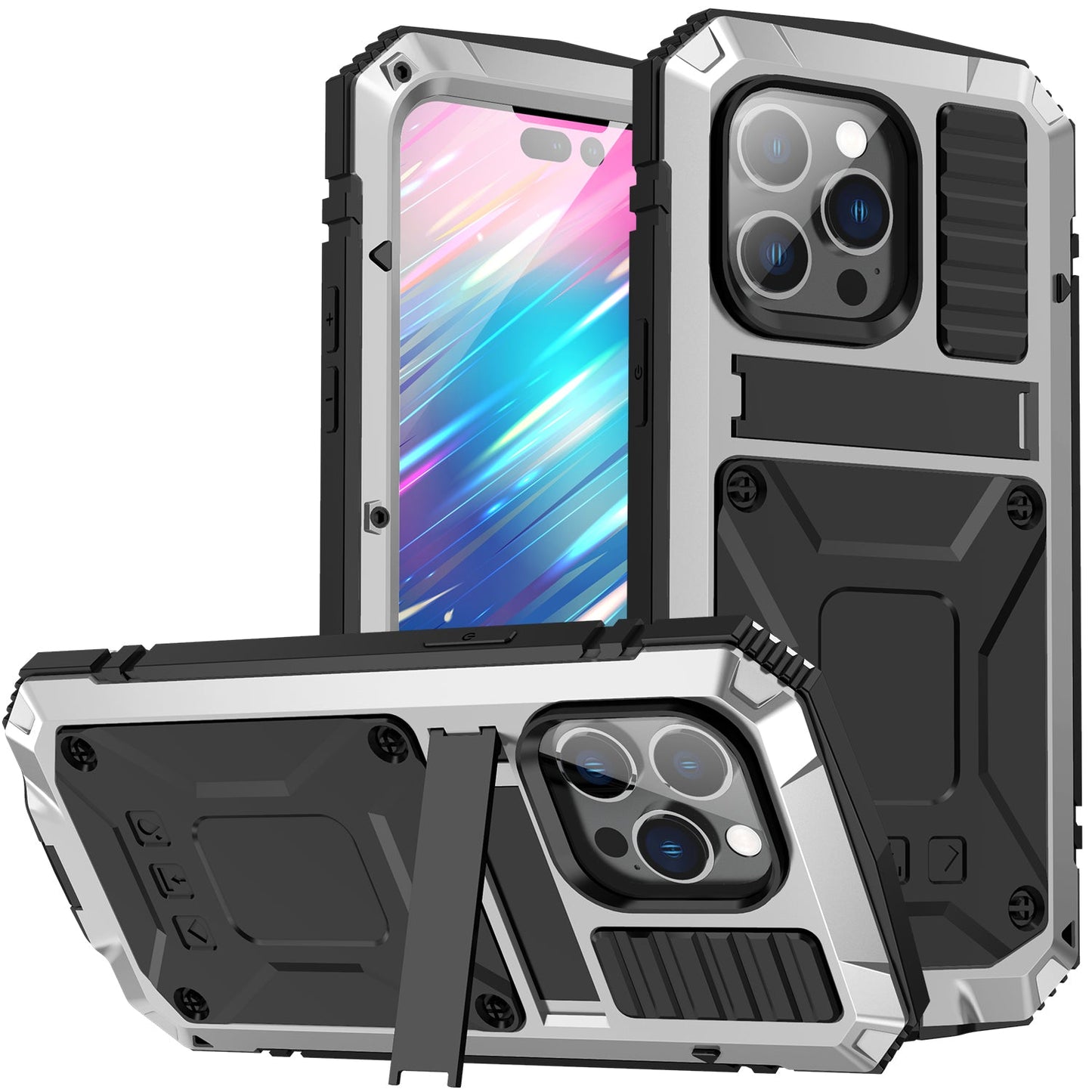 Apple iPhone 14 Pro Max Milit?r H¨¹lle Robuste St?nderabdeckung 14 Plus Rugged Armor Sto?fester Kameraschutz