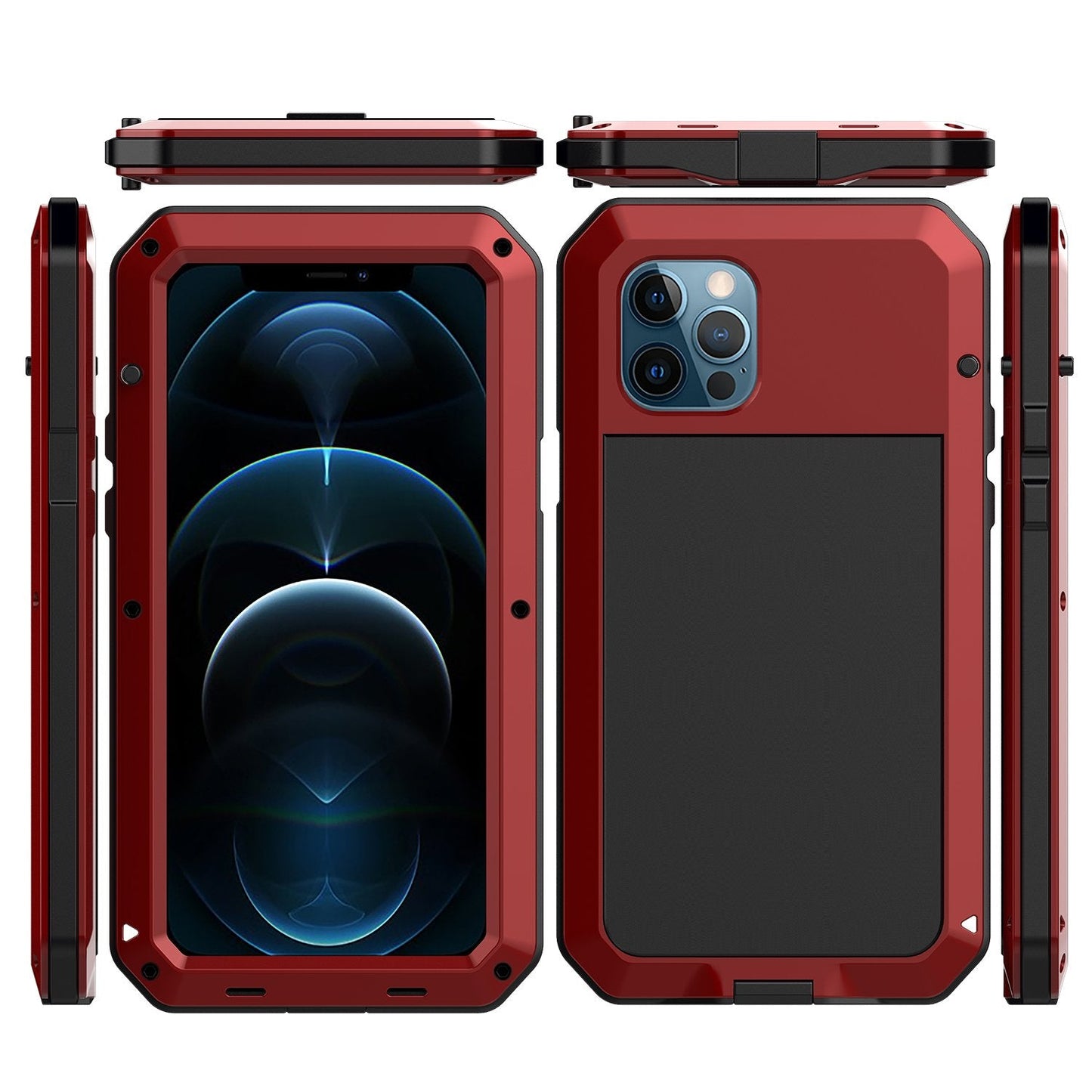  iPhone 11 Pro Max Gorilla Glas Handyh¨¹lle Doom Armor Case Sto?festes Staubdichtes Metall Aluminium