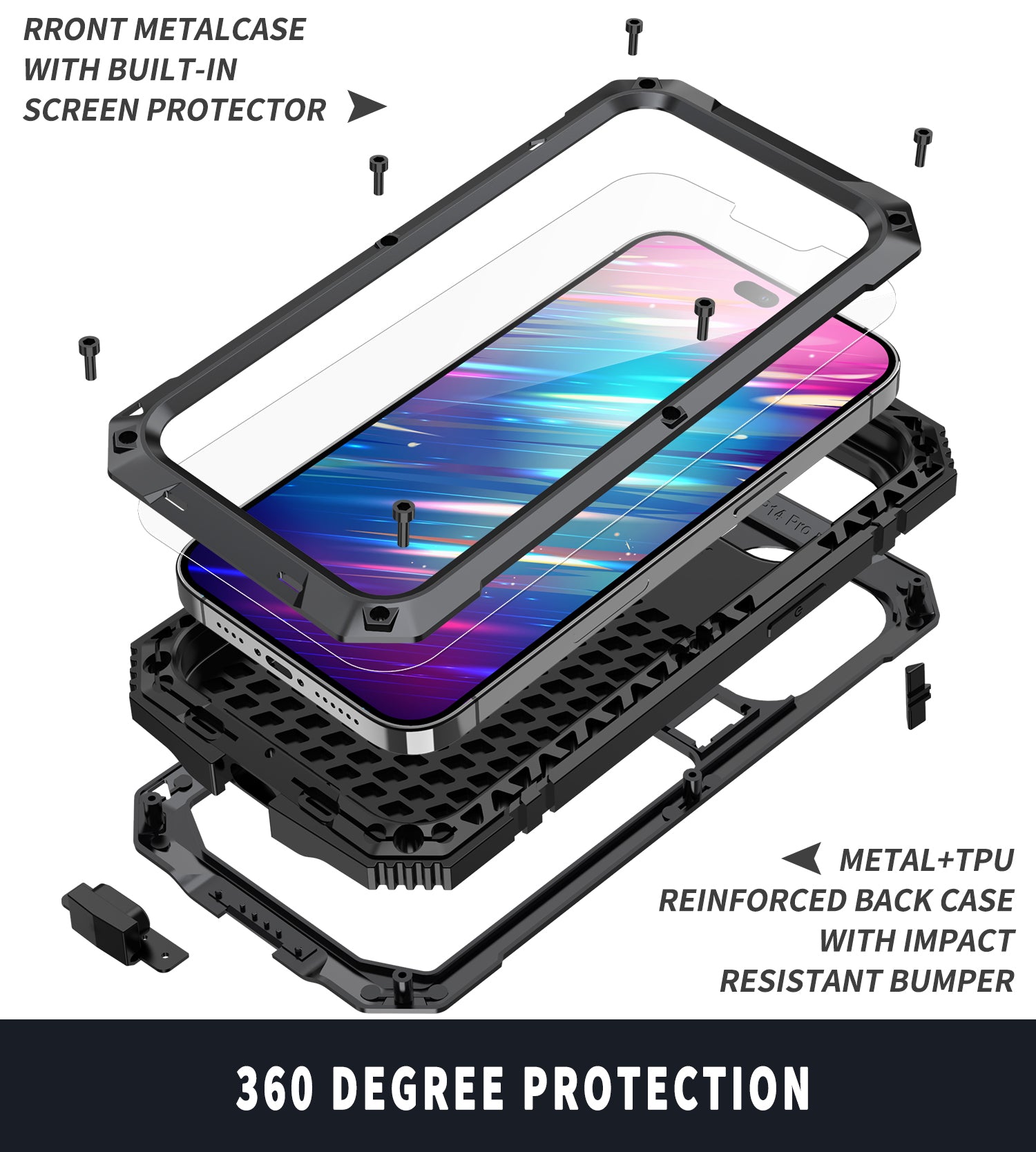 Apple iPhone 14 Pro Max Milit?r H¨¹lle Robuste St?nderabdeckung 14 Plus Rugged Armor Sto?fester Kameraschutz