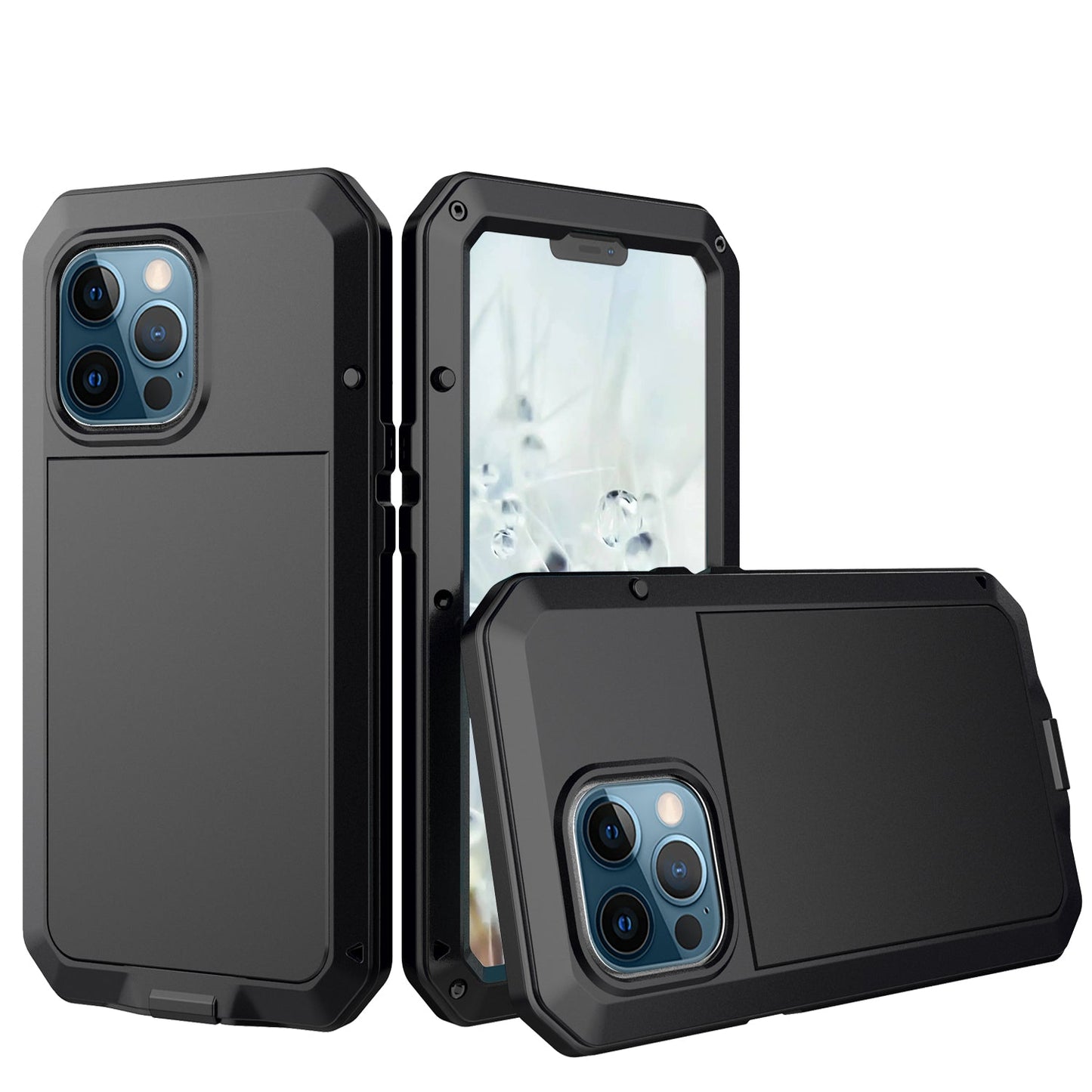 Outdoor iPhone 13 Pro Max Gorilla Glas H¨¹lle Doom Armor Sto?festes staubdichtes Metall Aluminium Case 