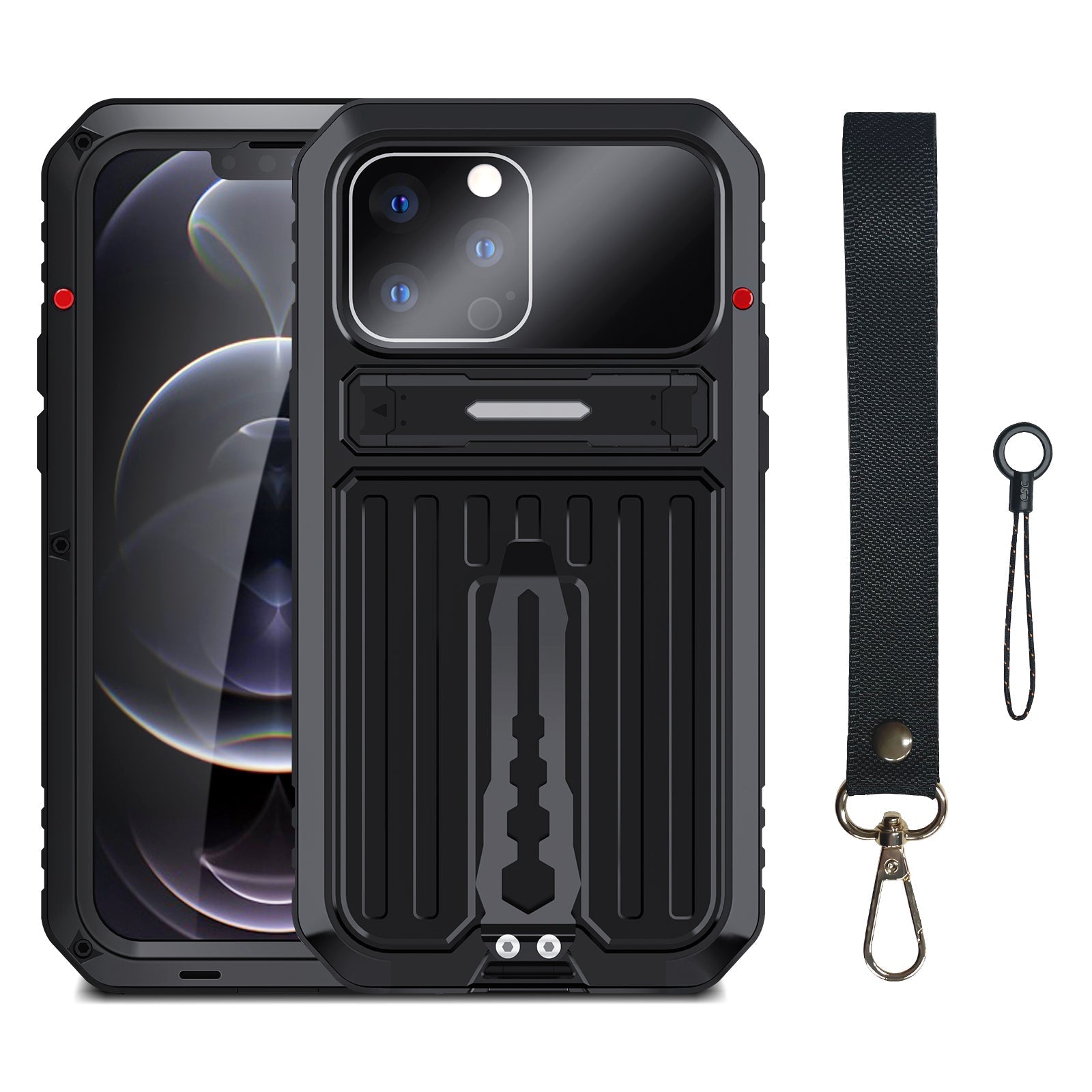 Milit?r H¨¹lle iPhone 14 Pro Max Metallpanzerung Apple 14 Plus Sto?fester R¨¹ckenclip St?nder