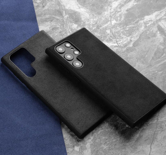 Luxury Alcantara Samsung S22 Case Business Artificial Galaxy S22 Ultra Plus Leather Phone Cover