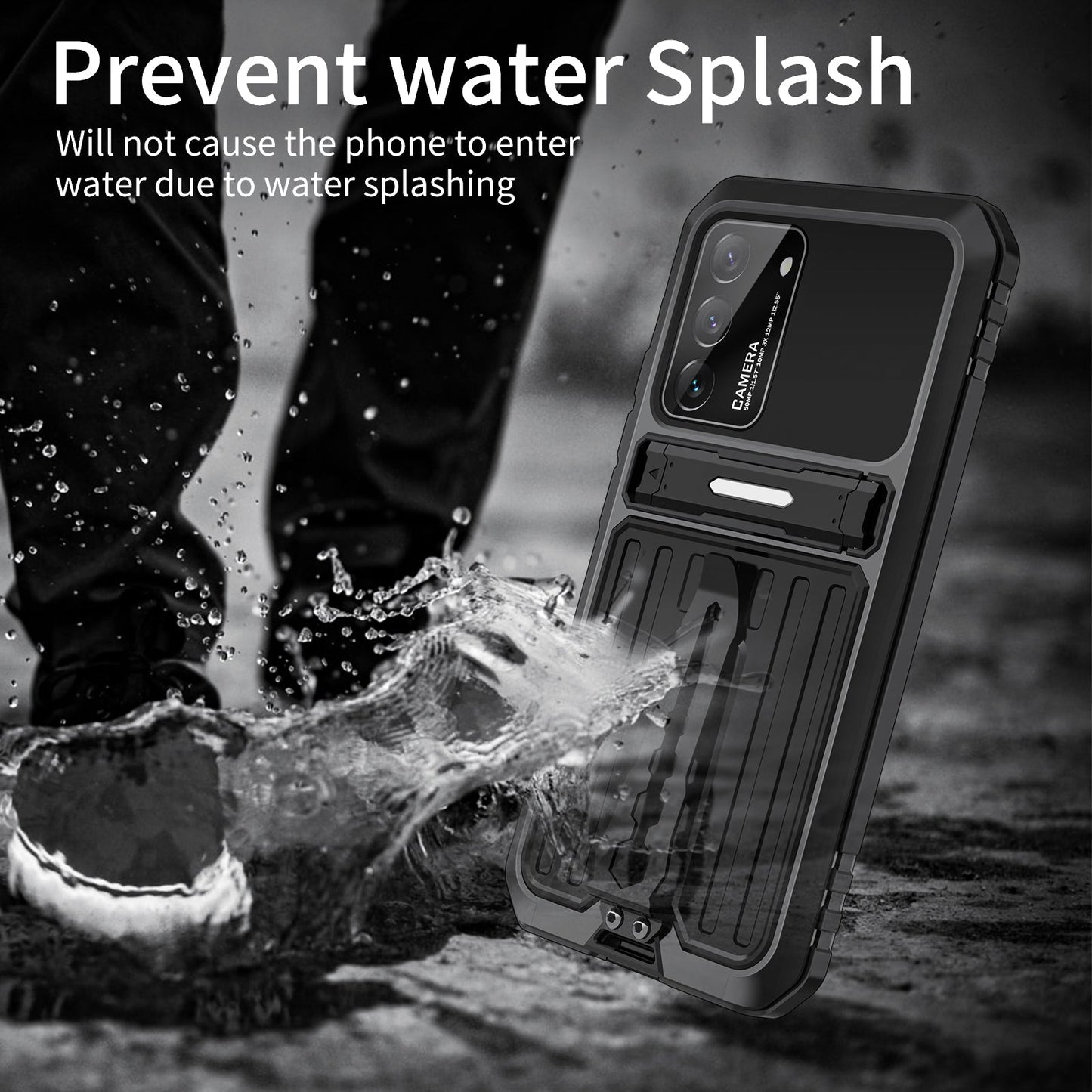 Samsung Galaxy S22 Ultra Milit?r H¨¹lle Armor Cover Shockproof Plus Metal Back Clip Invisible Bracket