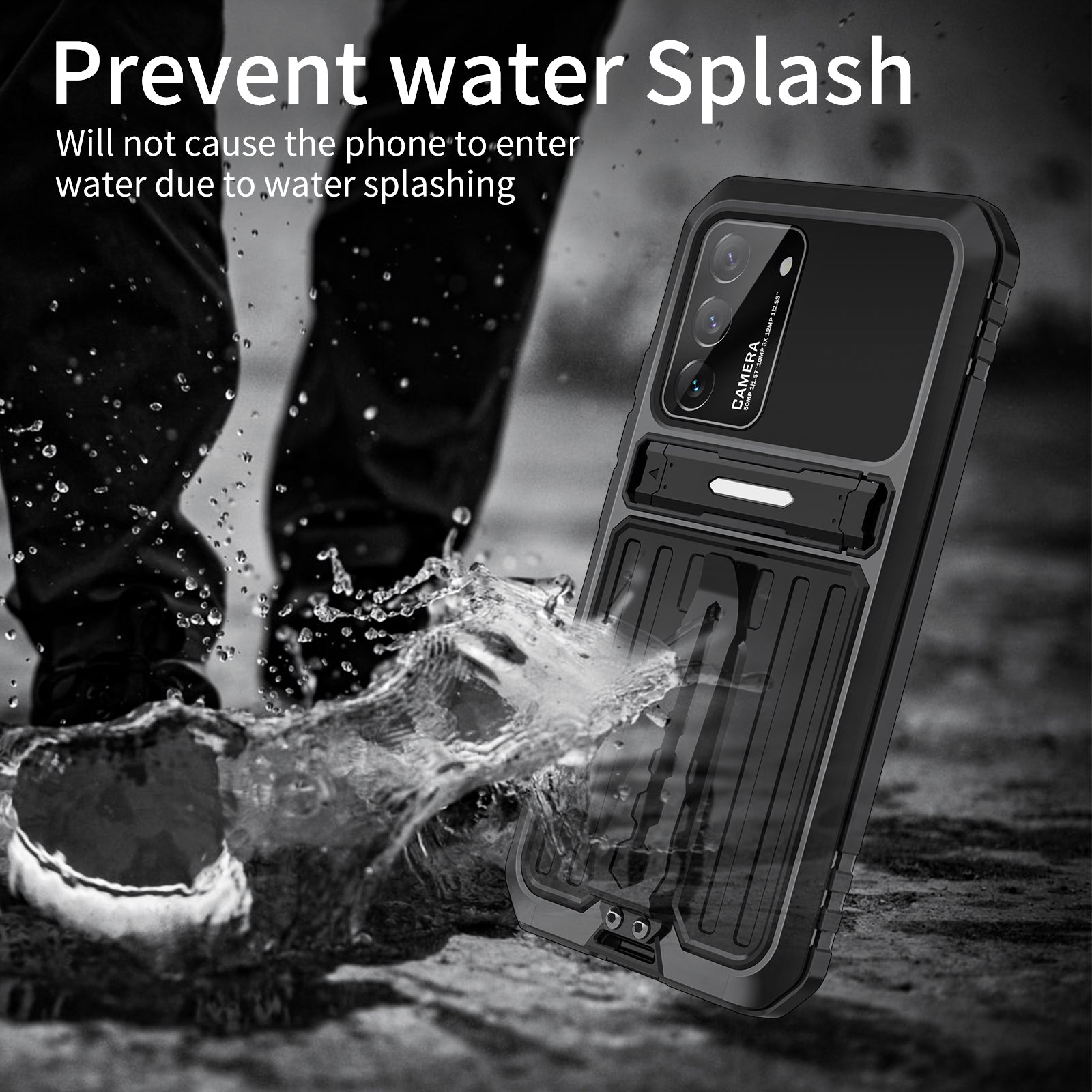 Samsung Galaxy S22 Ultra Milit?r H¨¹lle Armor Cover Shockproof Plus Metal Back Clip Invisible Bracket