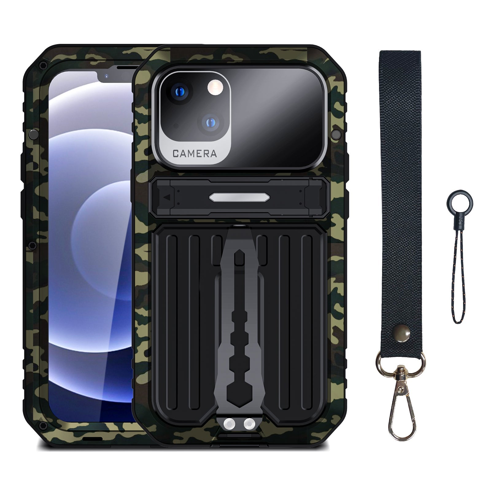 Apple iPhone 13 Pro Max Milit?r H¨¹lle Handy Apple 13 Sto?fester R¨¹ckenclip Metall R¨¹stung Case