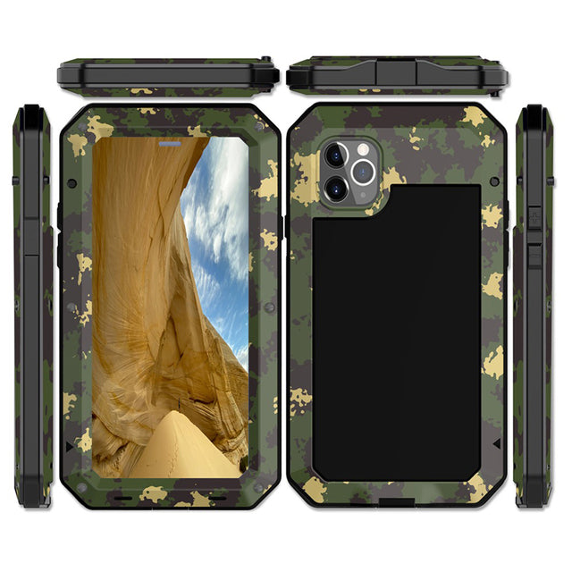  iPhone 11 Pro Max Gorilla Glas Handyh¨¹lle Doom Armor Case Sto?festes Staubdichtes Metall Aluminium