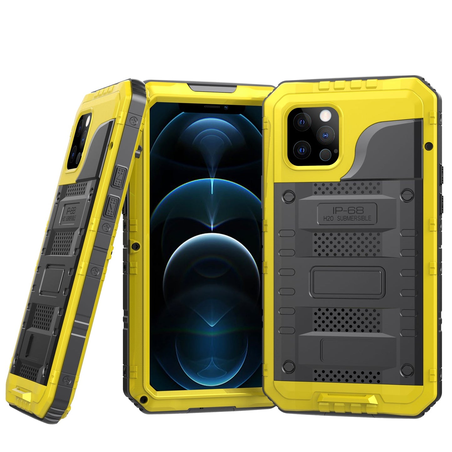 Luxury IP68 Waterproof Apple iPhone 12 Pro Max Gorilla Case Milit?ry Safeguard Outdoor Heavy Duty Metal Armor Cover