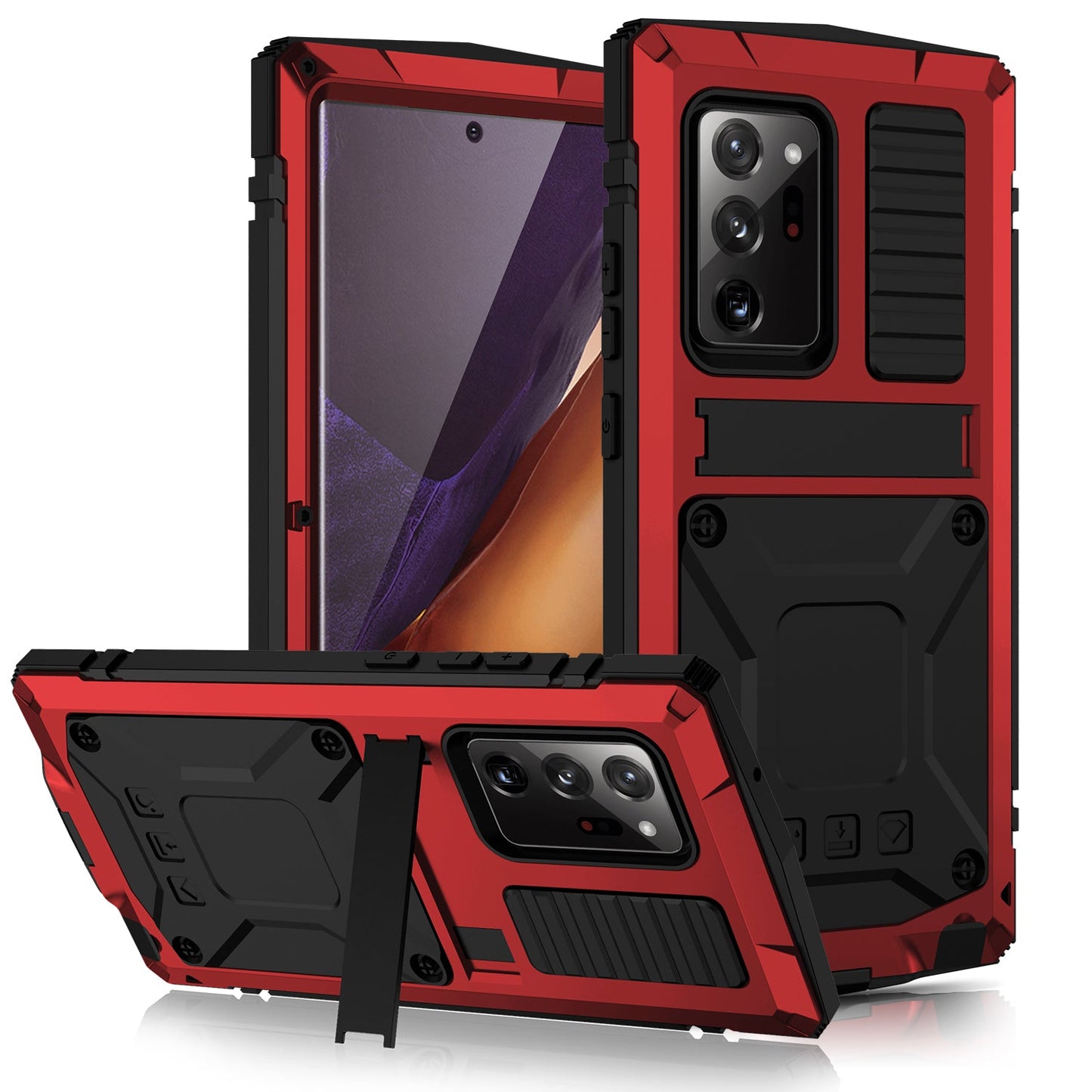 Milit?r Samsung Galaxy Note 20 Ultra Handyh¨¹lle Schwerlast Geh?use Robuste R¨¹stung Sto?fester Case St?nder 360 Grad Kameraschutz