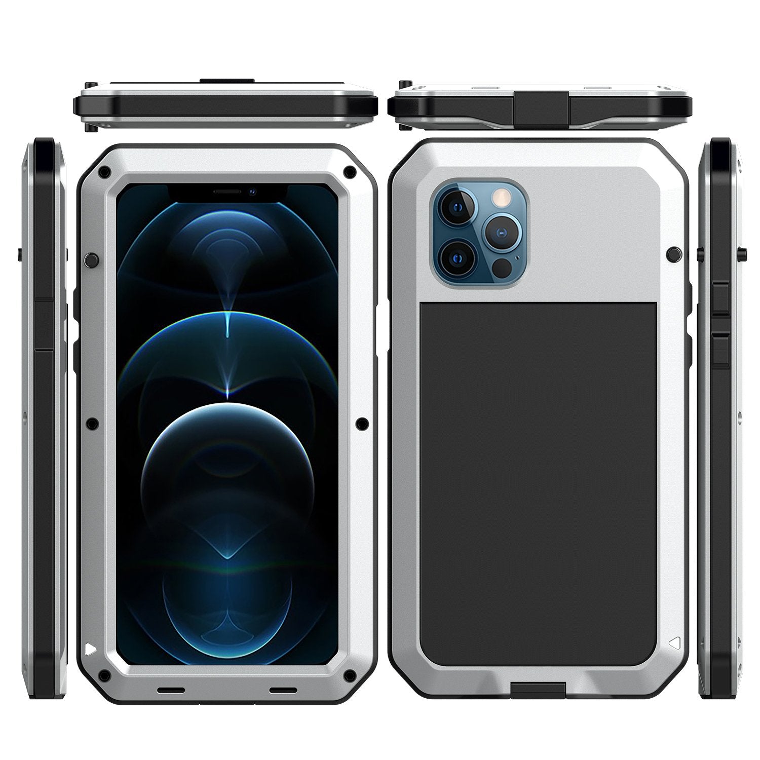  iPhone 11 Pro Max Gorilla Glas Handyh¨¹lle Doom Armor Case Sto?festes Staubdichtes Metall Aluminium