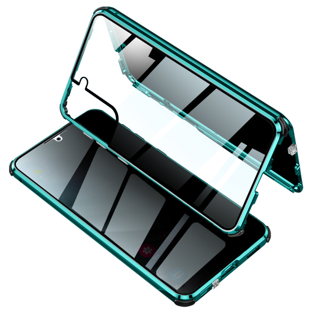 Anti-Spy Case Samsung  S21 Plus Ultra Magnetic Adsorption Privacy Protect Cover Two Sided Temper Glass