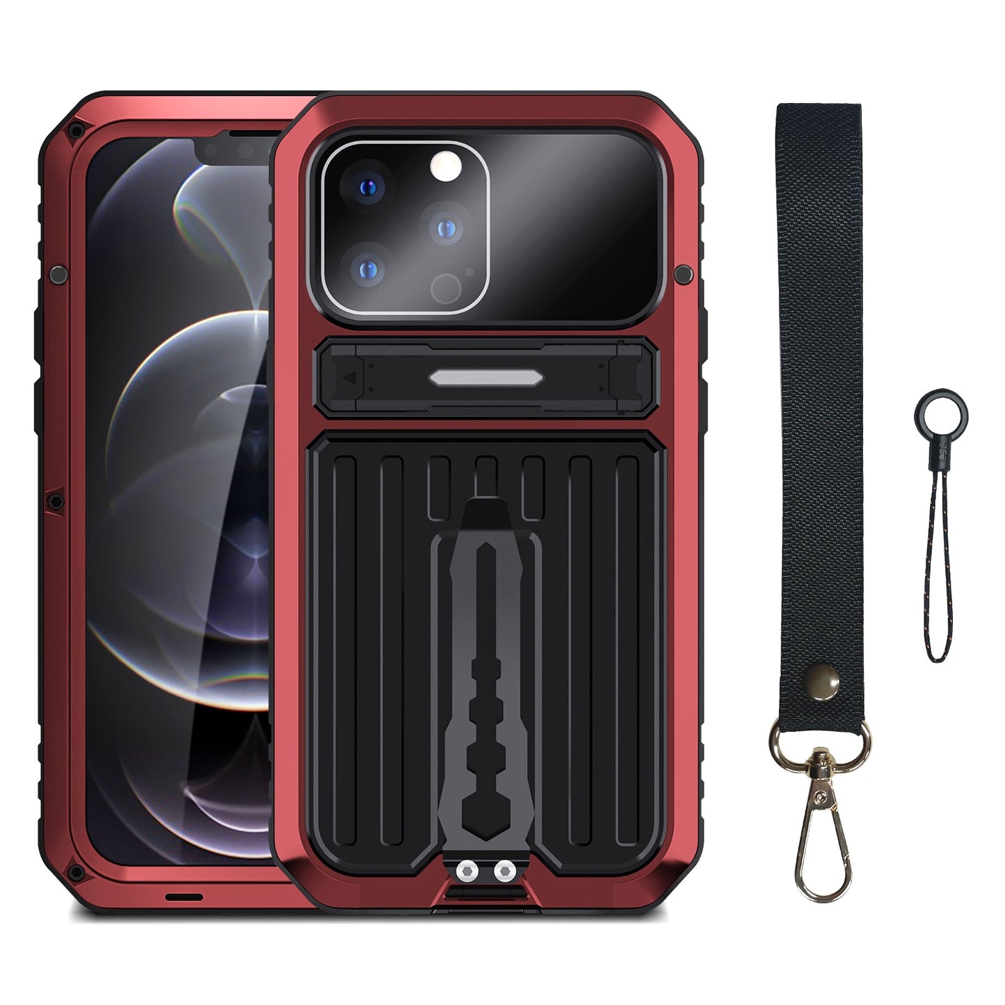 Apple iPhone 13 Pro Max Milit?r H¨¹lle Handy Apple 13 Sto?fester R¨¹ckenclip Metall R¨¹stung Case