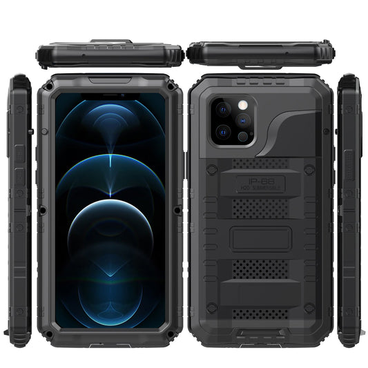Luxury IP68 Waterproof Apple iPhone 12 Pro Max Gorilla Case Milit?ry Safeguard Outdoor Heavy Duty Metal Armor Cover