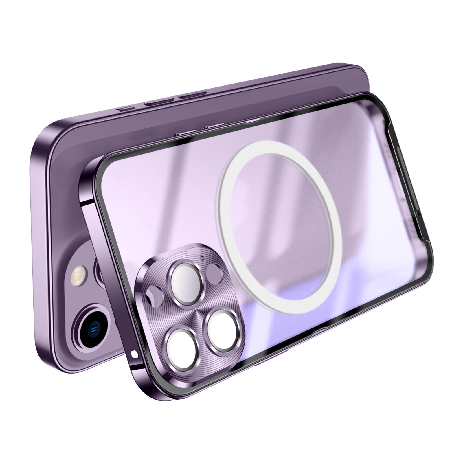 Magnetische iPhone 14 Pro Max Magsafe H¨¹lle Luxus Apple 14 Plus Kameraschutz aus Metall Aluminium Sto?feste ultrad¨¹nne HandyH¨¹lle