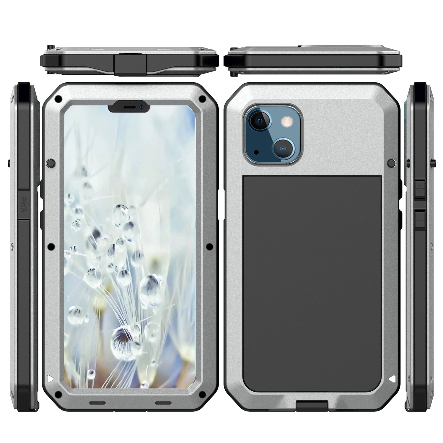 Outdoor iPhone 13 Pro Max Gorilla Glas H¨¹lle Doom Armor Sto?festes staubdichtes Metall Aluminium Case 