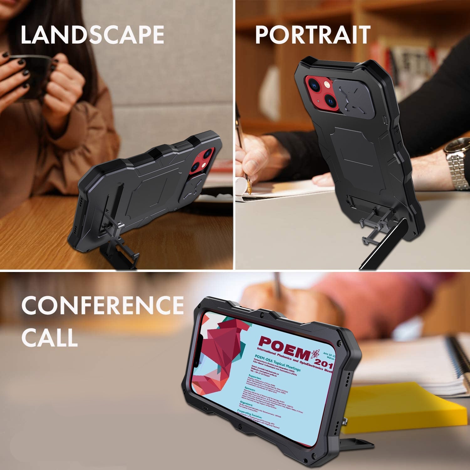 Apple iPhone 13 Pro Max Milit?r Handyh¨¹lle 12 Pro Rugged Armor Case Sto?stange Metall Gleiten Kameraschutz St?nder