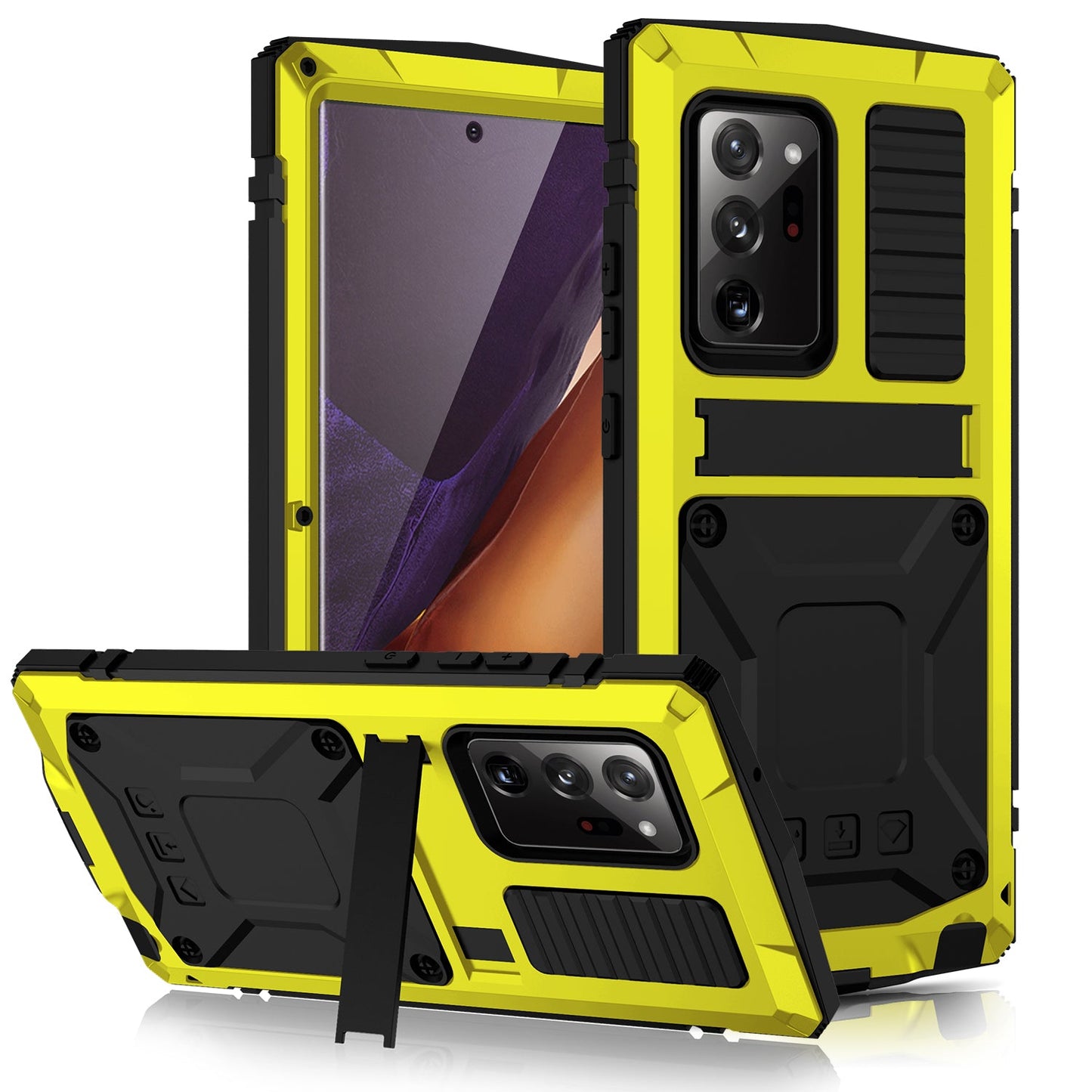 Milit?r Samsung Galaxy Note 20 Ultra Handyh¨¹lle Schwerlast Geh?use Robuste R¨¹stung Sto?fester Case St?nder 360 Grad Kameraschutz