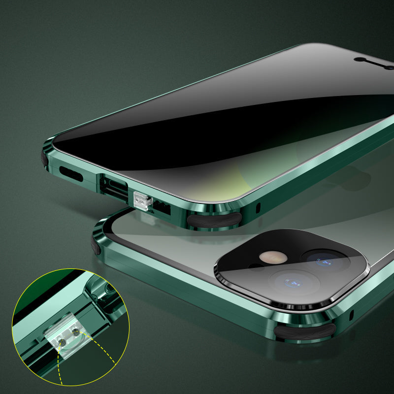 Anti-Peep Schutzh¨¹lle iPhone 12 Pro Max Magnetische Adsorption Apple 11 Pro Case Doppelseitig Temperglas