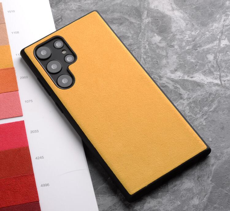 Luxury Alcantara Samsung S22 Case Business Artificial Galaxy S22 Ultra Plus Leather Phone Cover
