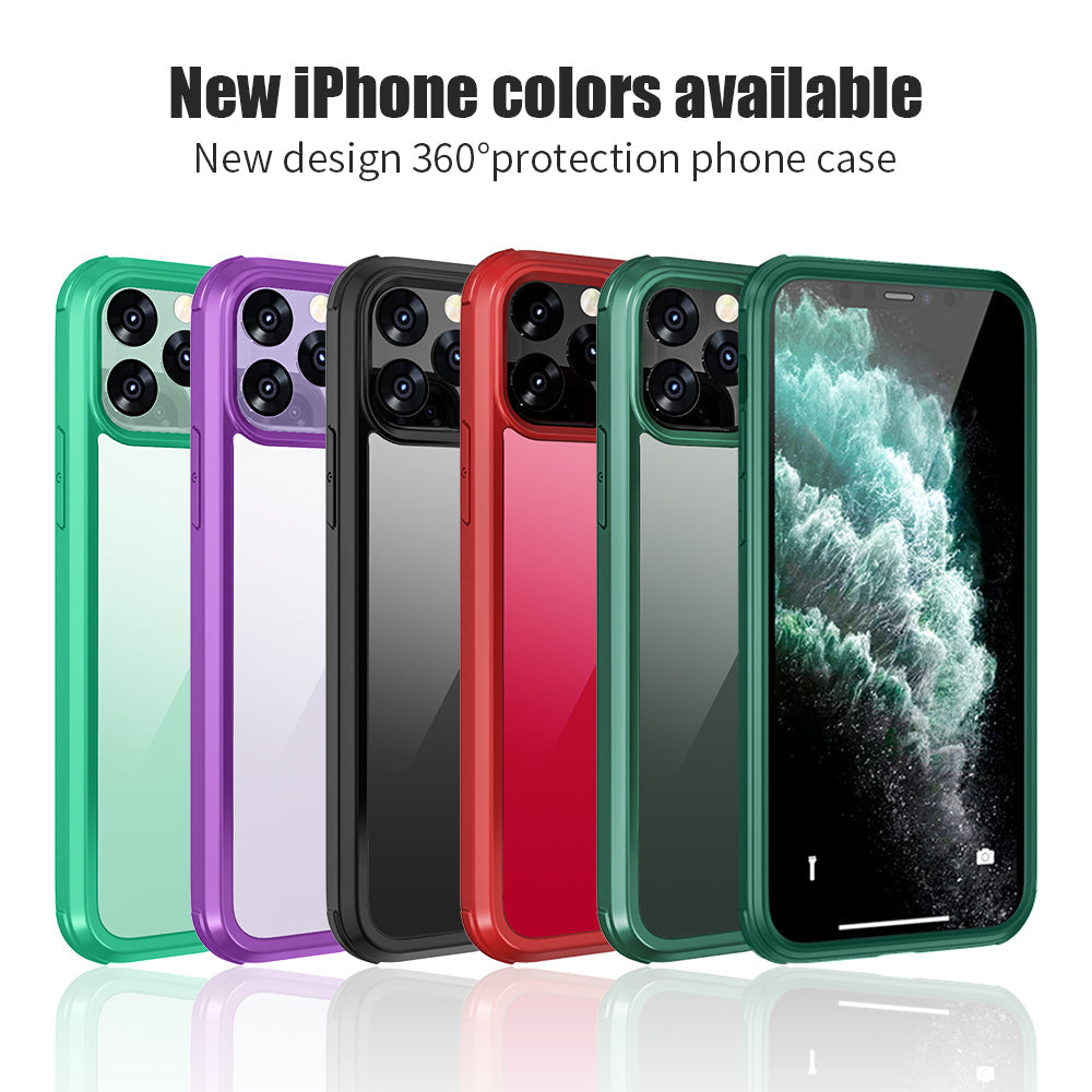 Apple iPhone 11 Pro Max Silikon H¨¹lle Doppelseitige Geh?rtete Glas abdeckung 360 Ganzk?rper Displayschutzfolie