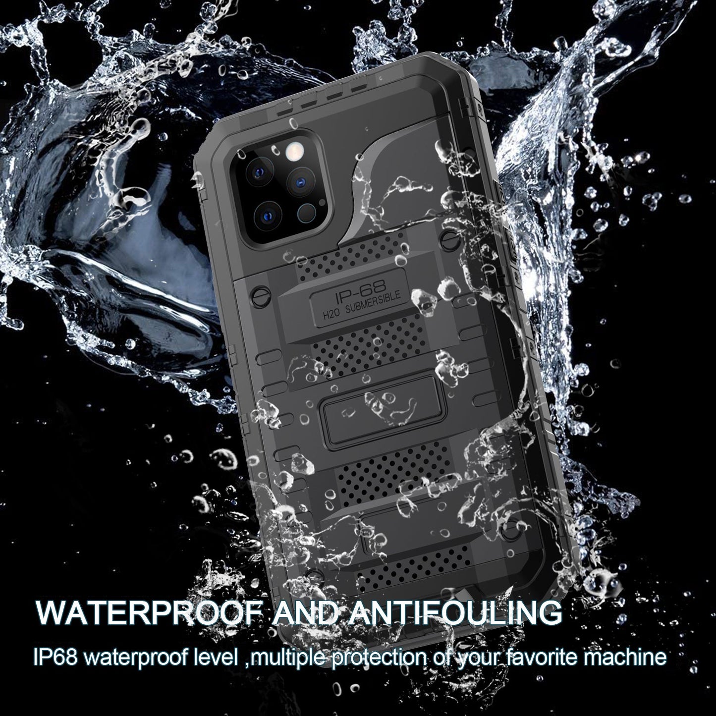 Luxury IP68 Waterproof Apple iPhone 12 Pro Max Gorilla Case Milit?ry Safeguard Outdoor Heavy Duty Metal Armor Cover
