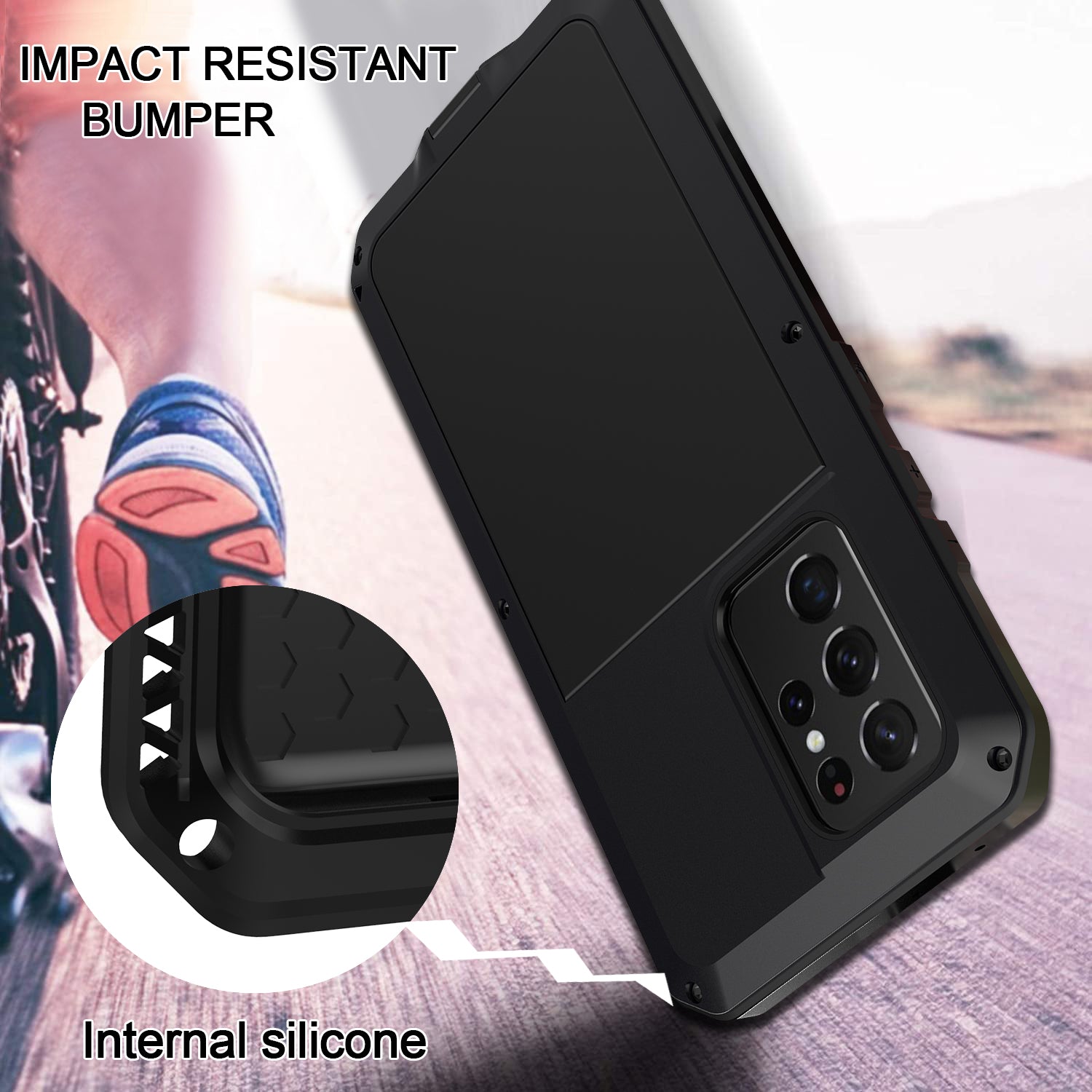Outdoor Samsung S21 Gorilla H¨¹lle Doom Armor S21 Ultra Plus Metall Aluminium Heavy Duty Case Sto?fester Sto?f?nger 