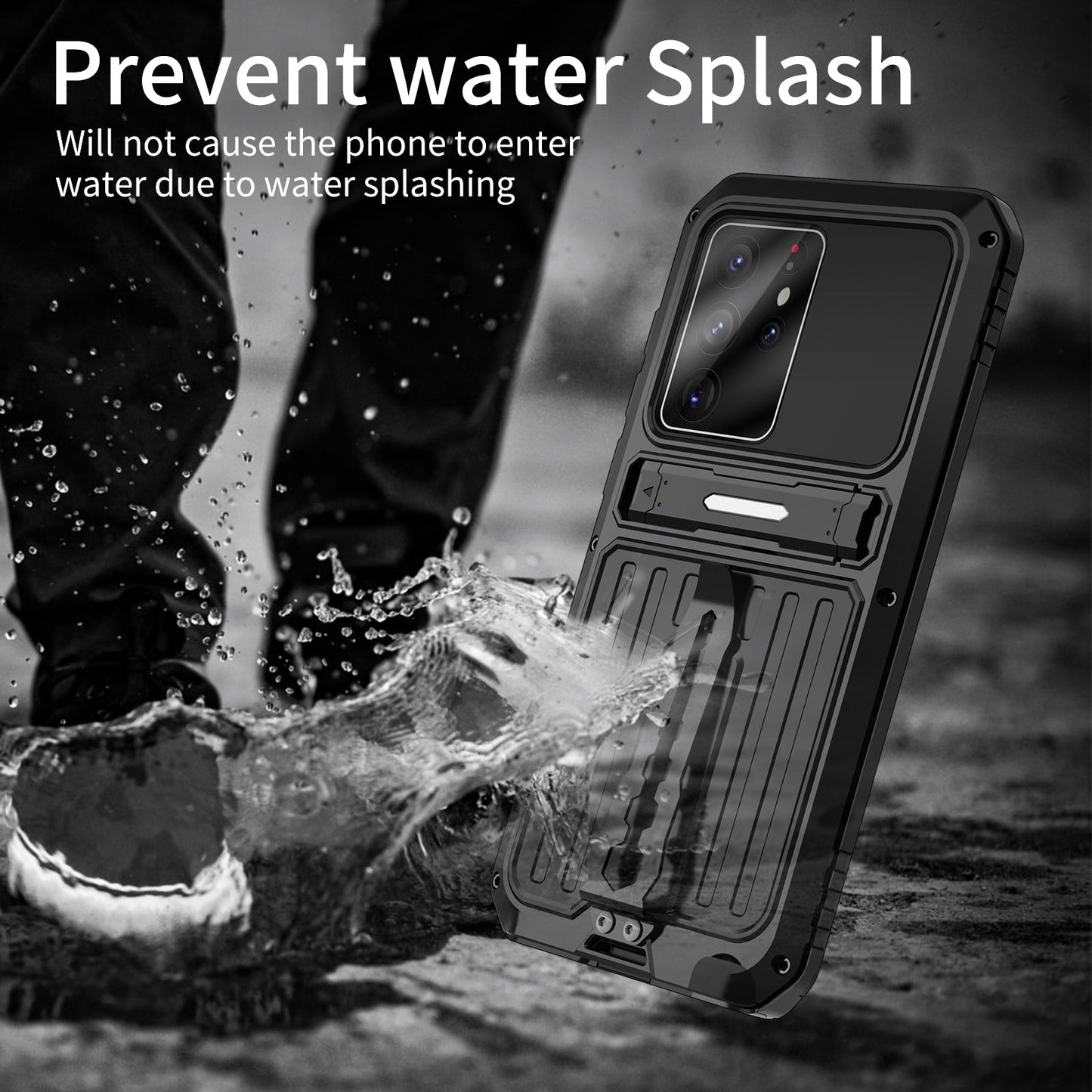 Milit?ry Case Samsung S21 Ultra Metal Armor Cover Shockproof Galaxy S21 FE Back Clip Invisible Bracket