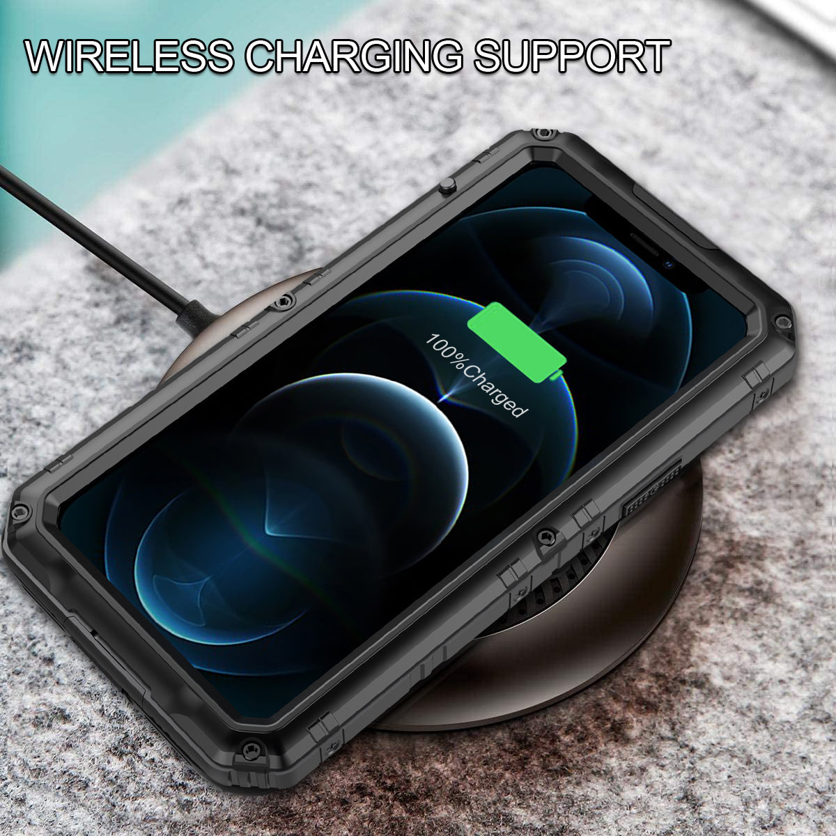 Luxury IP68 Waterproof Apple iPhone 12 Pro Max Gorilla Case Milit?ry Safeguard Outdoor Heavy Duty Metal Armor Cover