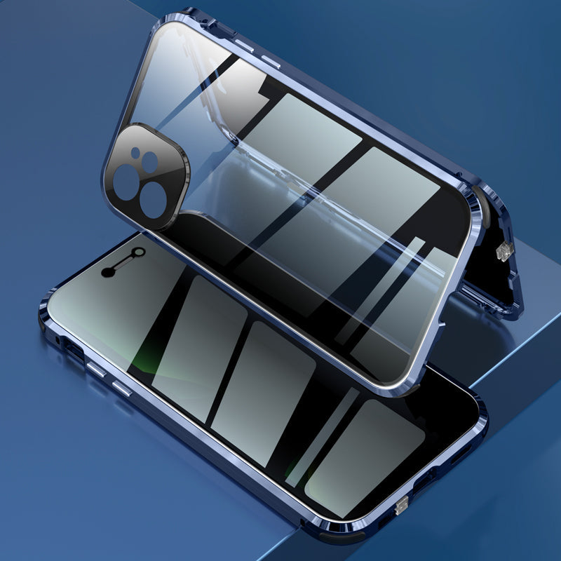 Anti-Peep Schutzh¨¹lle iPhone 12 Pro Max Magnetische Adsorption Apple 11 Pro Case Doppelseitig Temperglas