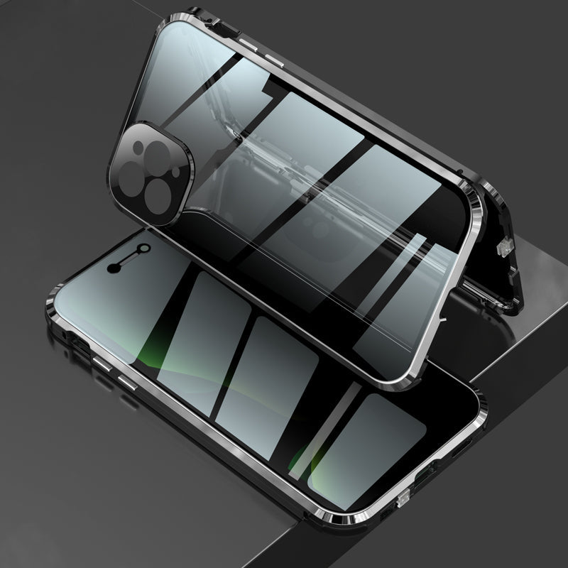 Anti-Peep Schutzh¨¹lle iPhone 12 Pro Max Magnetische Adsorption Apple 11 Pro Case Doppelseitig Temperglas