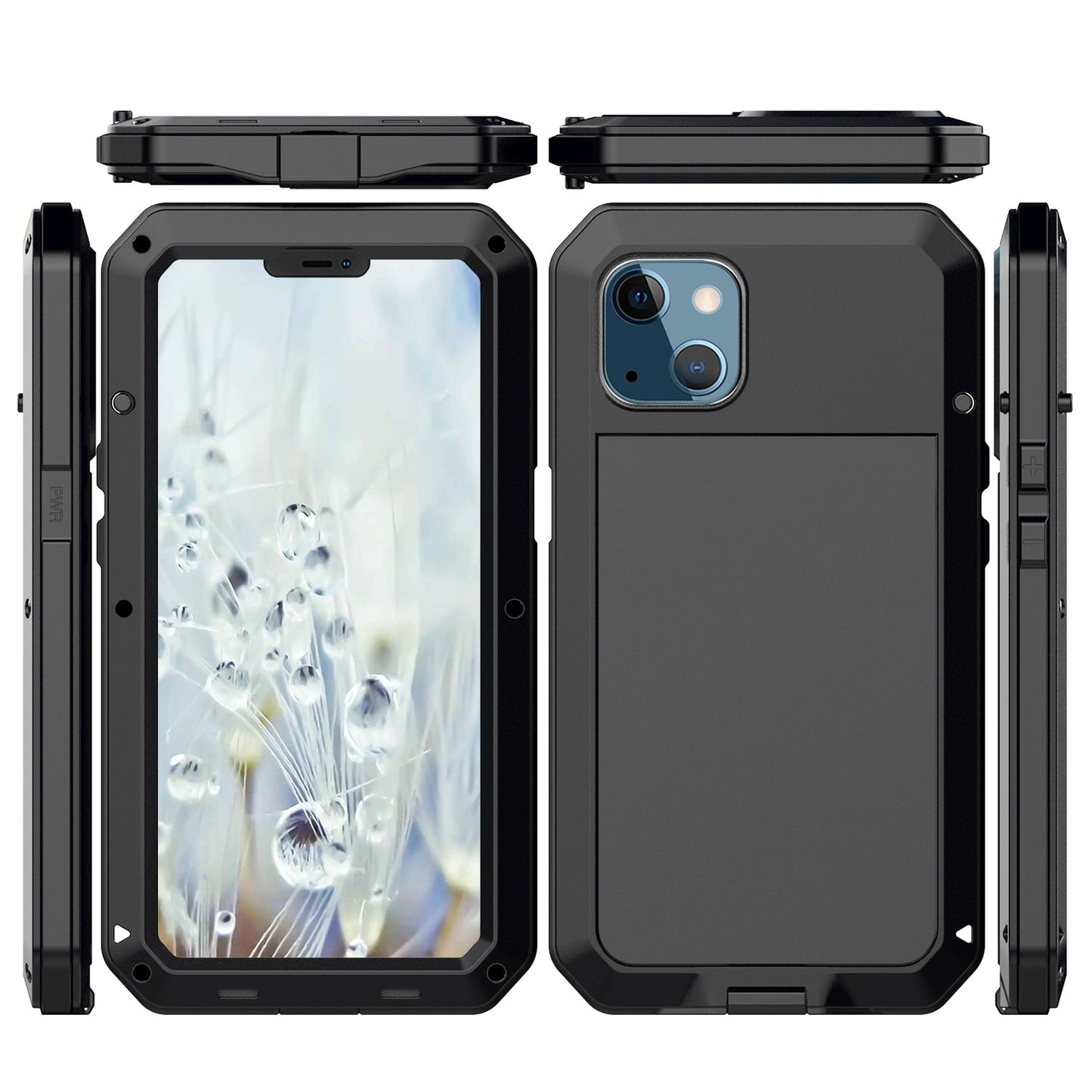 Outdoor iPhone 13 Pro Max Gorilla Glas H¨¹lle Doom Armor Sto?festes staubdichtes Metall Aluminium Case 