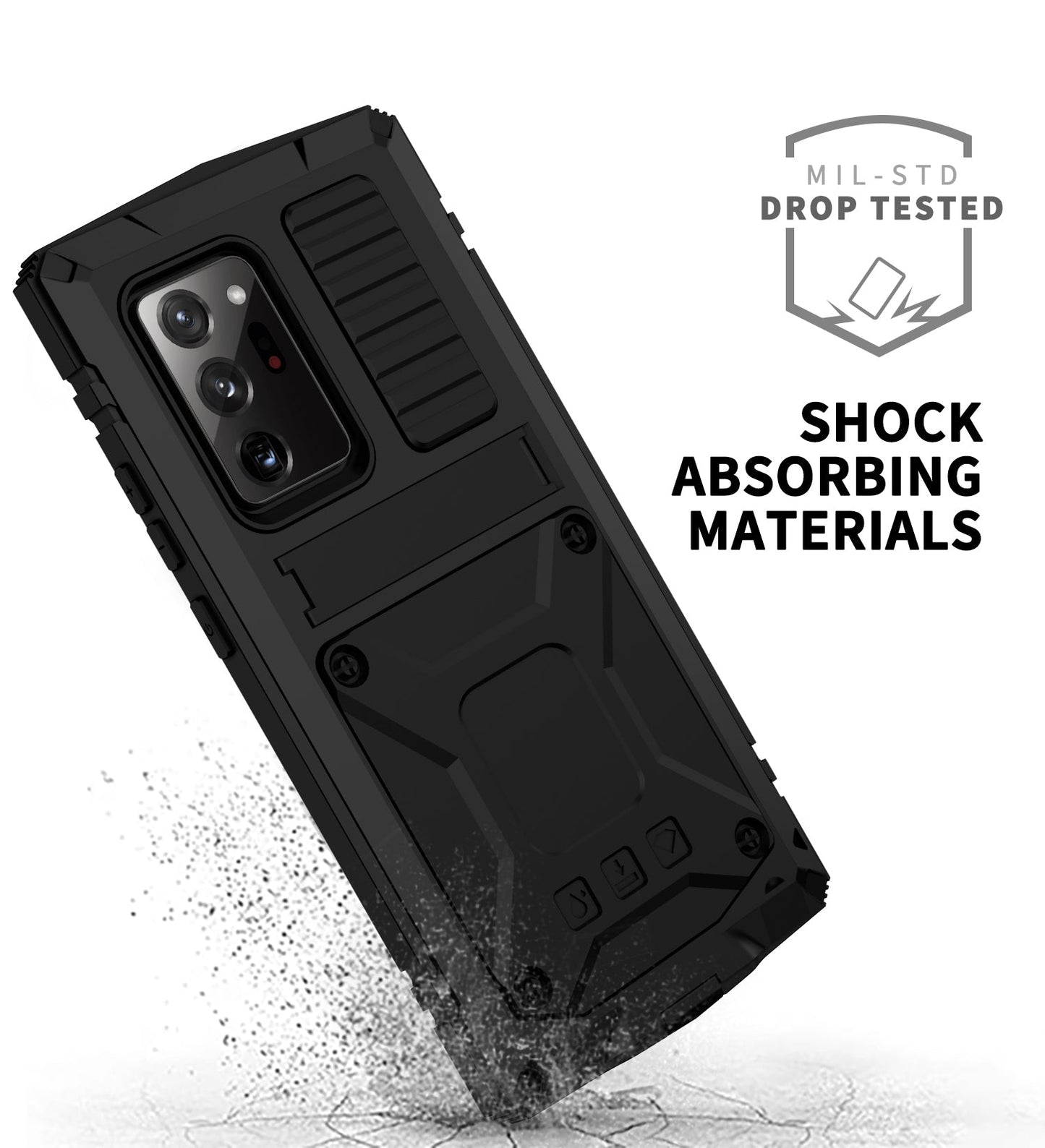Milit?r Samsung Galaxy Note 20 Ultra Handyh¨¹lle Schwerlast Geh?use Robuste R¨¹stung Sto?fester Case St?nder 360 Grad Kameraschutz