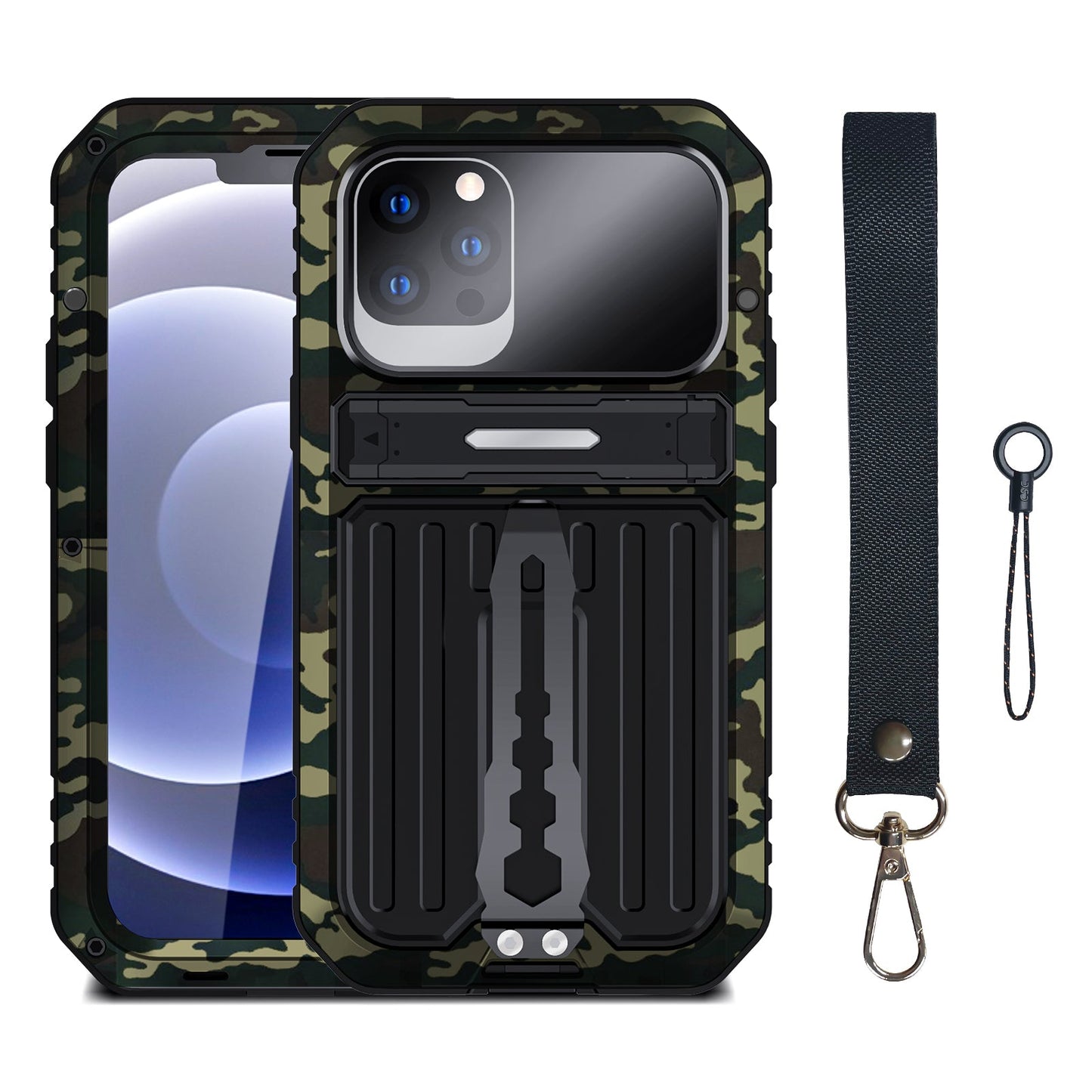 Neue R¨¹stung Handyh¨¹lle iPhone 12 Pro Max Milit?rh¨¹lle Apple 12 Sto?fester St?nder Case