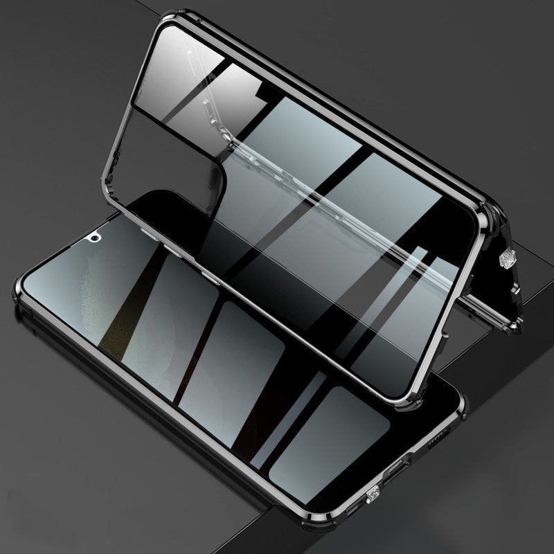 Anti-Spy Case Samsung  S21 Plus Ultra Magnetic Adsorption Privacy Protect Cover Two Sided Temper Glass