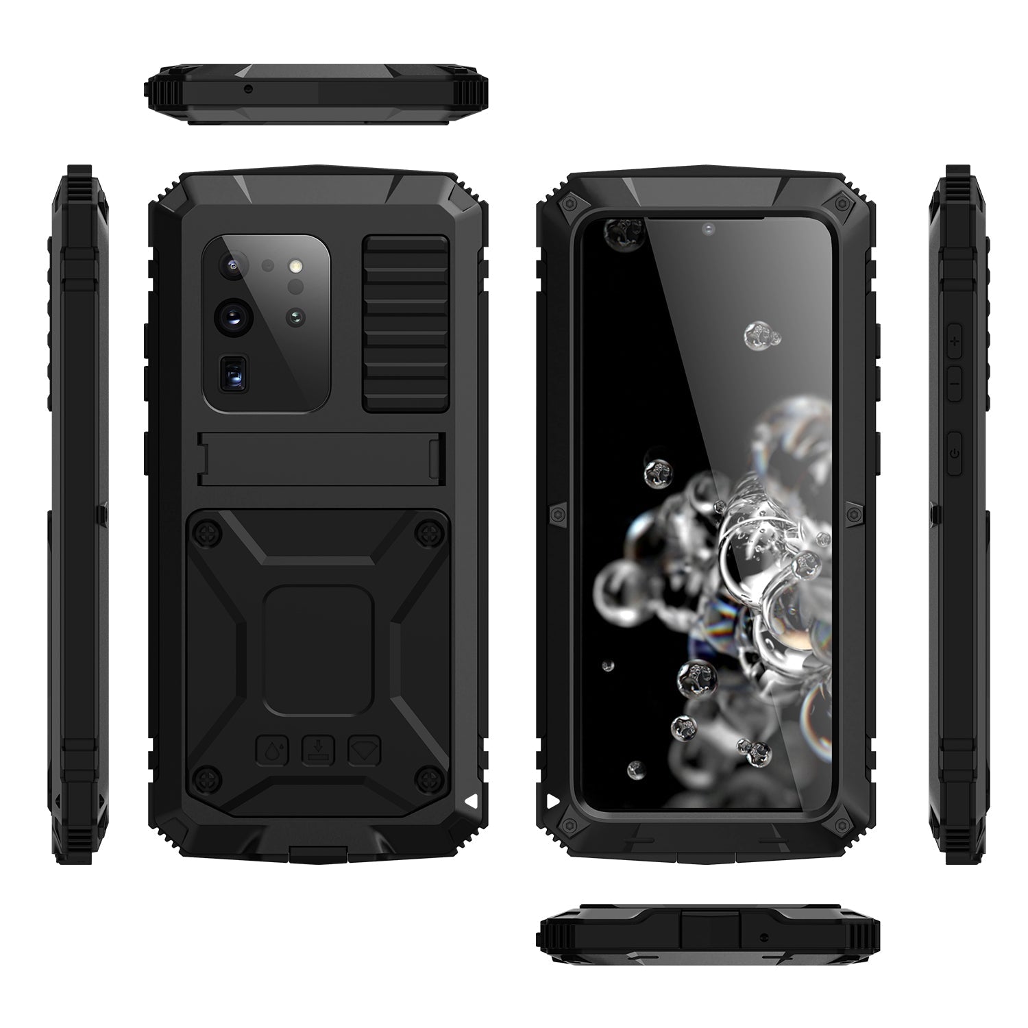 Milit?r Samsung Galaxy S20 Plus Handyh¨¹lle Schwerlast Geh?use Ultra Robuste R¨¹stung Sto?fester Case St?nder 360 Grad Kameraschutz