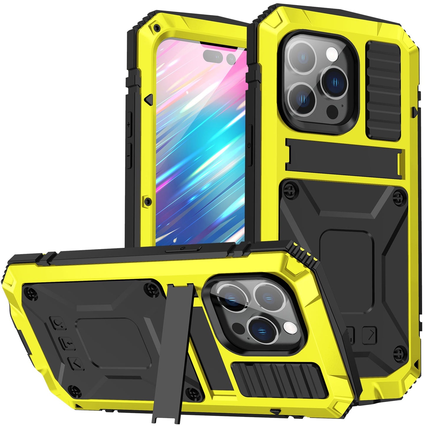 Apple iPhone 14 Pro Max Milit?r H¨¹lle Robuste St?nderabdeckung 14 Plus Rugged Armor Sto?fester Kameraschutz