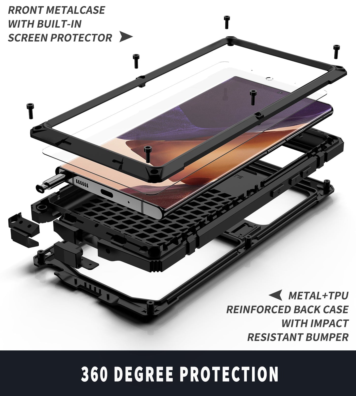 Milit?r Samsung Galaxy Note 20 Ultra Handyh¨¹lle Schwerlast Geh?use Robuste R¨¹stung Sto?fester Case St?nder 360 Grad Kameraschutz