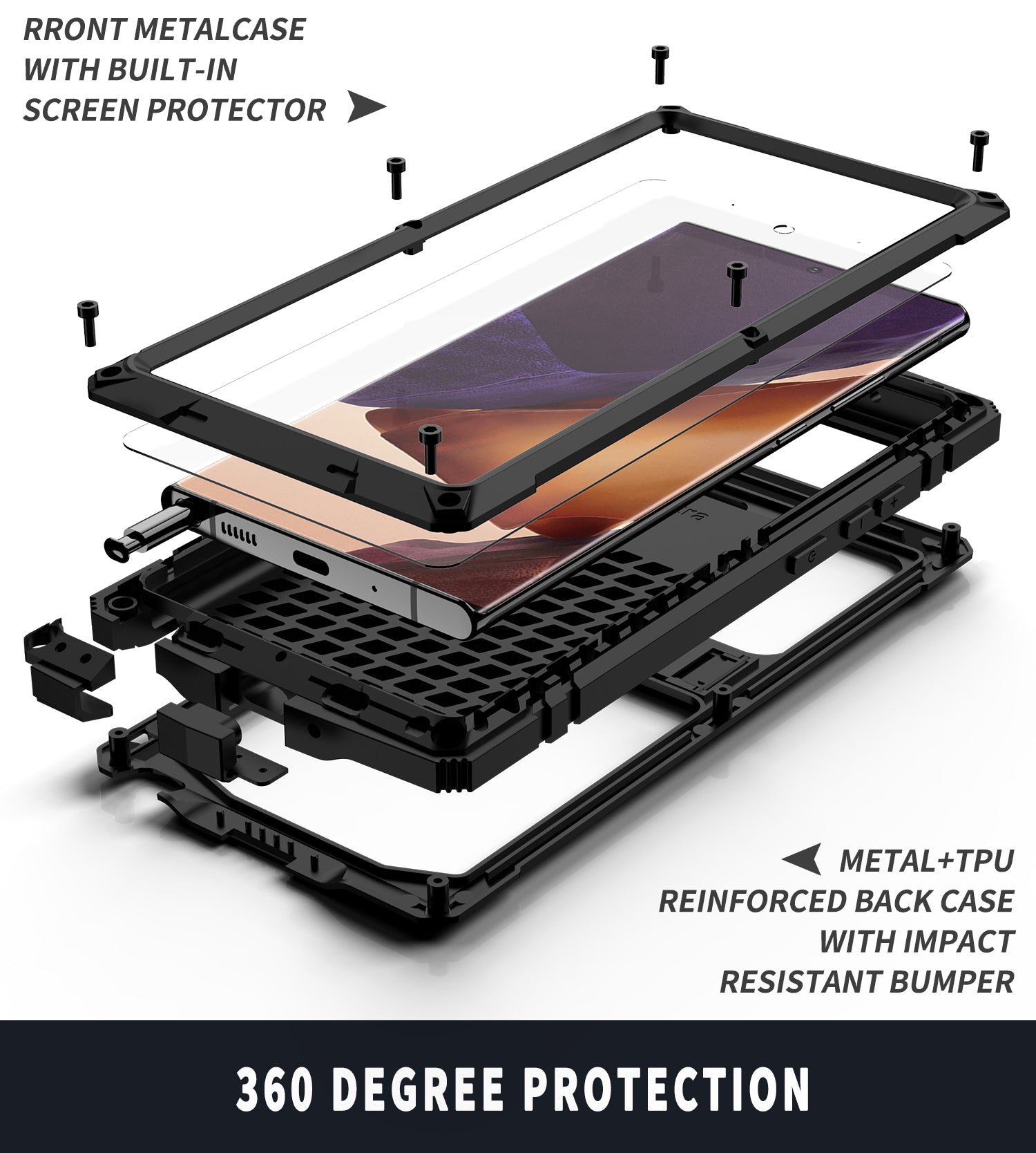 Milit?r Samsung Galaxy Note 20 Ultra Handyh¨¹lle Schwerlast Geh?use Robuste R¨¹stung Sto?fester Case St?nder 360 Grad Kameraschutz