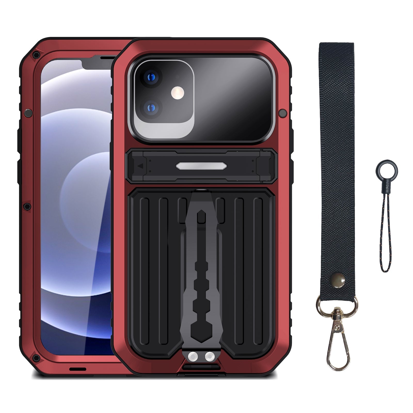 Neue R¨¹stung Handyh¨¹lle iPhone 12 Pro Max Milit?rh¨¹lle Apple 12 Sto?fester St?nder Case