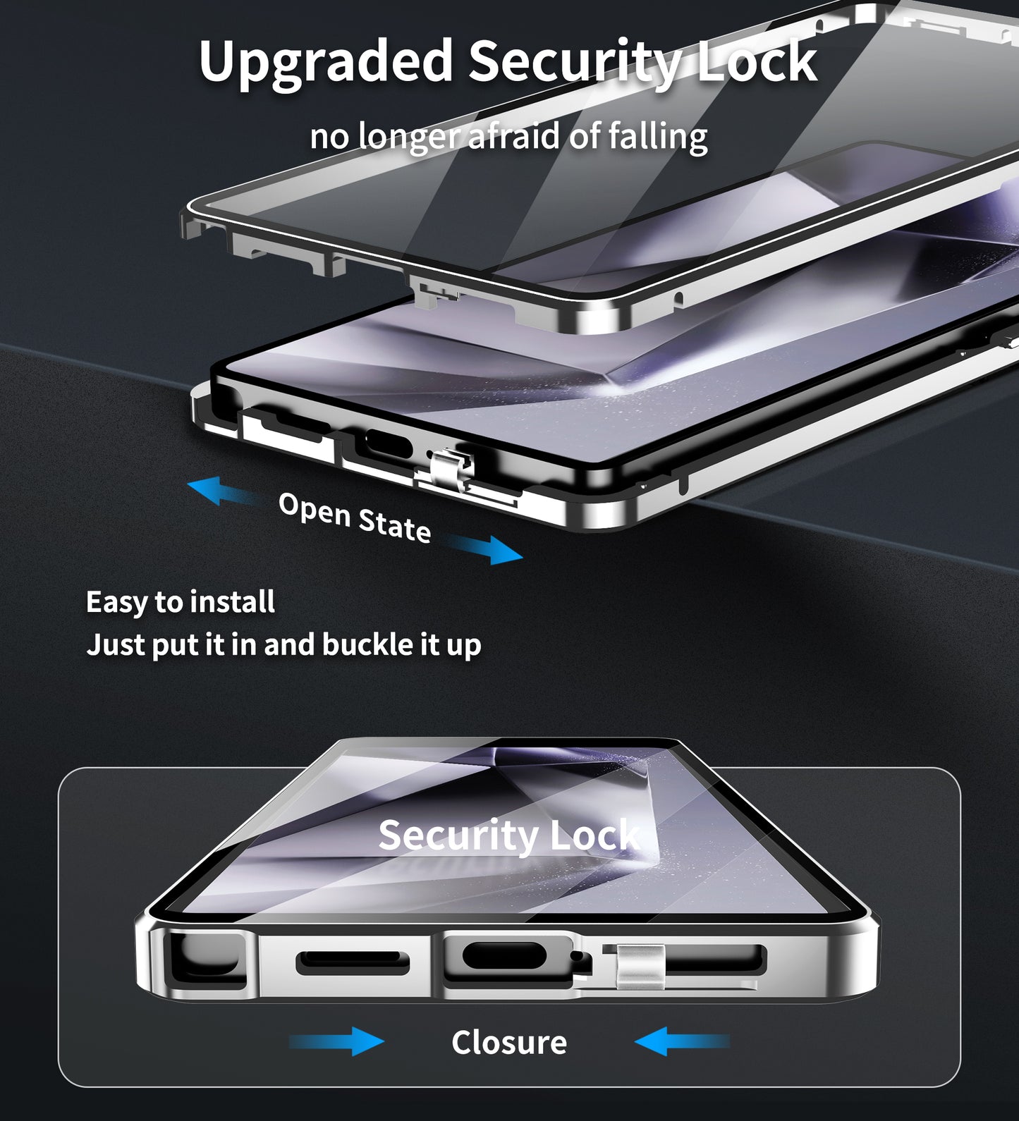 Luxuriöse Magnetischer Magsafe Hülle Samsung Galaxy S26 Ultra Doppelseitige Gehärtete Glas Metall Hülle für S25 Plus S24 23 Objektivschutz 360 Grad Schutzhülle
