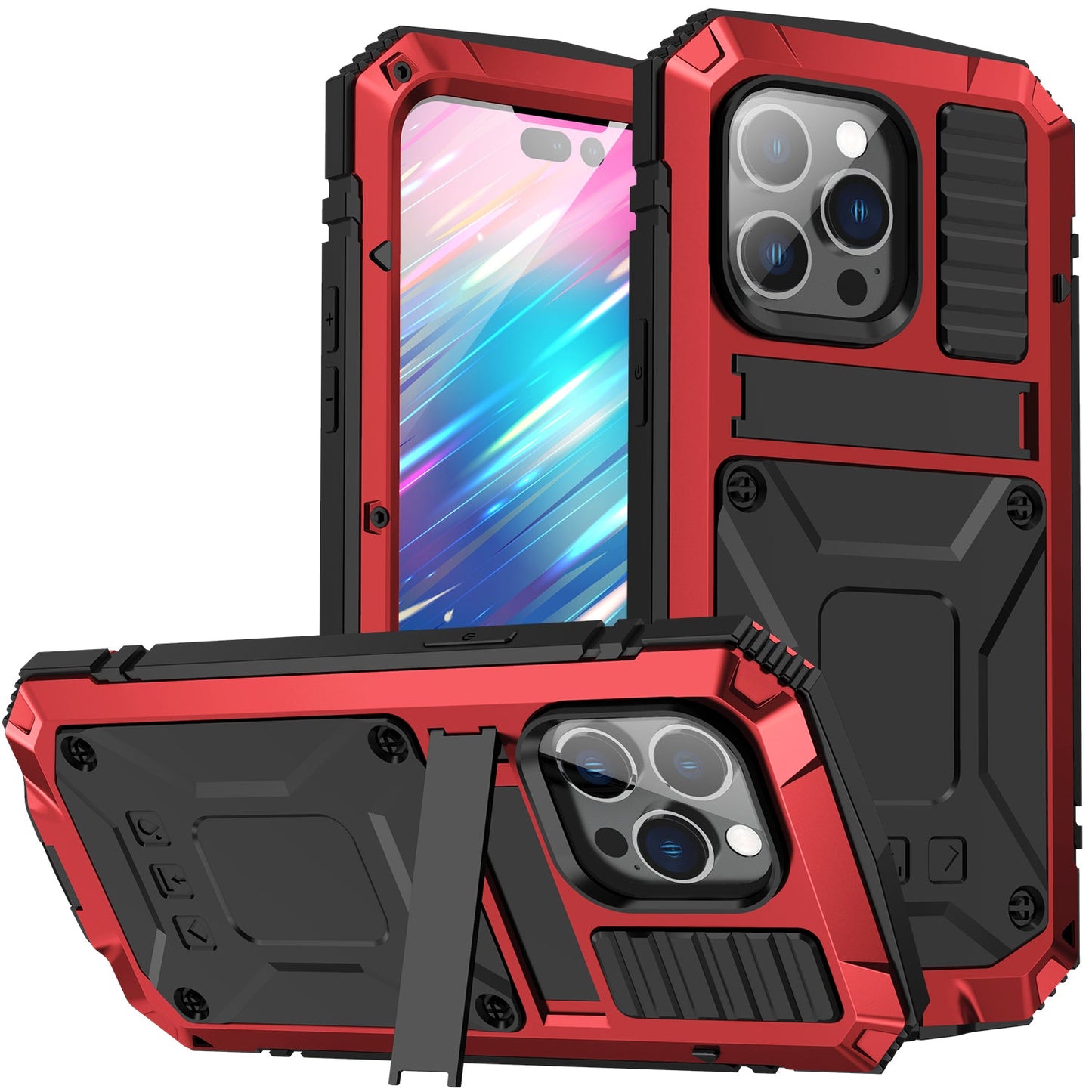 Apple iPhone 14 Pro Max Milit?r H¨¹lle Robuste St?nderabdeckung 14 Plus Rugged Armor Sto?fester Kameraschutz