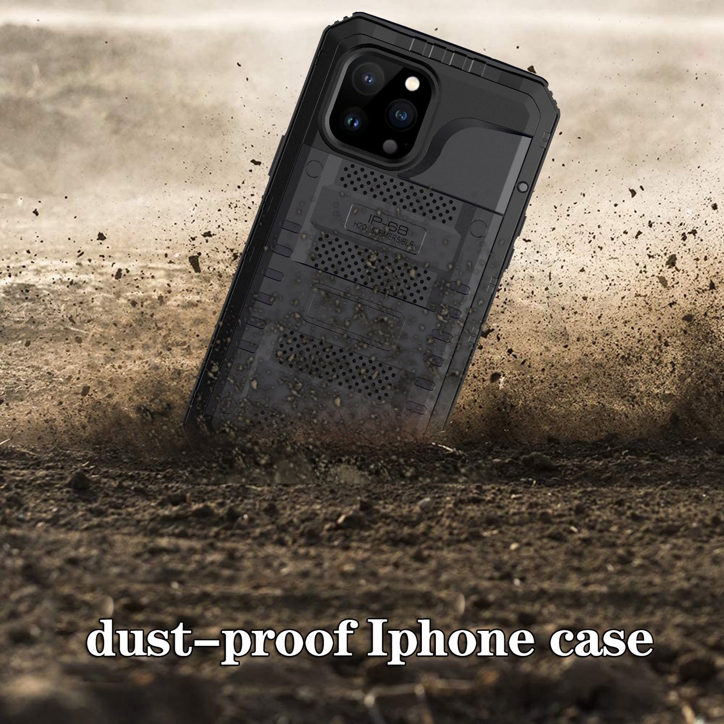 Luxury Outdoor iPhone 13 Pro Max Gorilla Case IP68 Waterproof Safeguard Heavy Duty Metal Armor Cover
