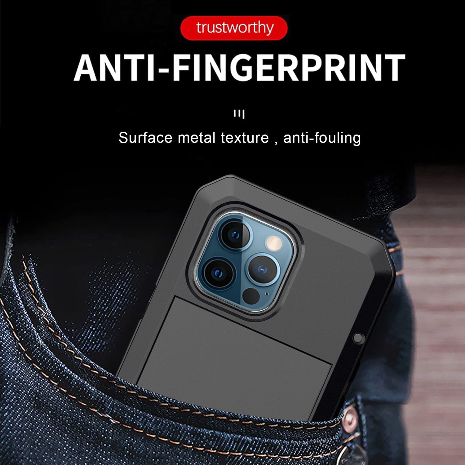 Outdoor iPhone 13 Pro Max Gorilla Glas H¨¹lle Doom Armor Sto?festes staubdichtes Metall Aluminium Case 
