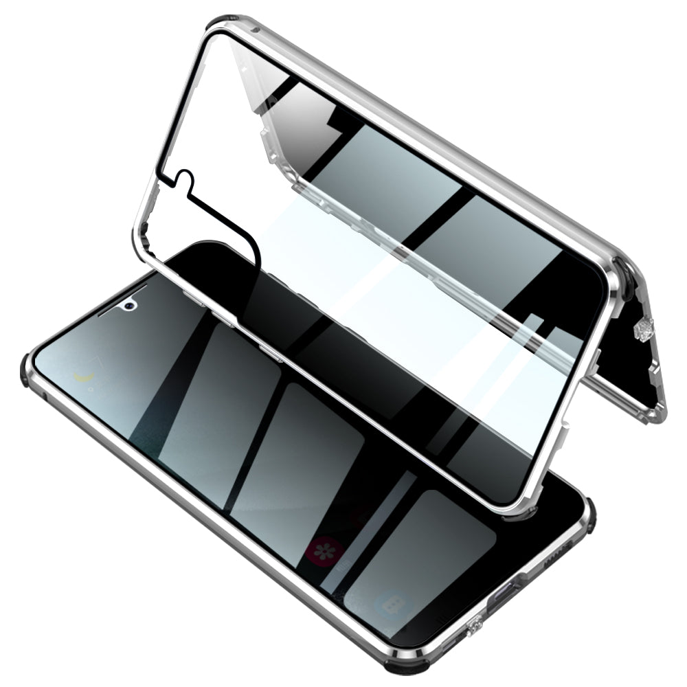 Anti-Spy Case Samsung  S21 Plus Ultra Magnetic Adsorption Privacy Protect Cover Two Sided Temper Glass