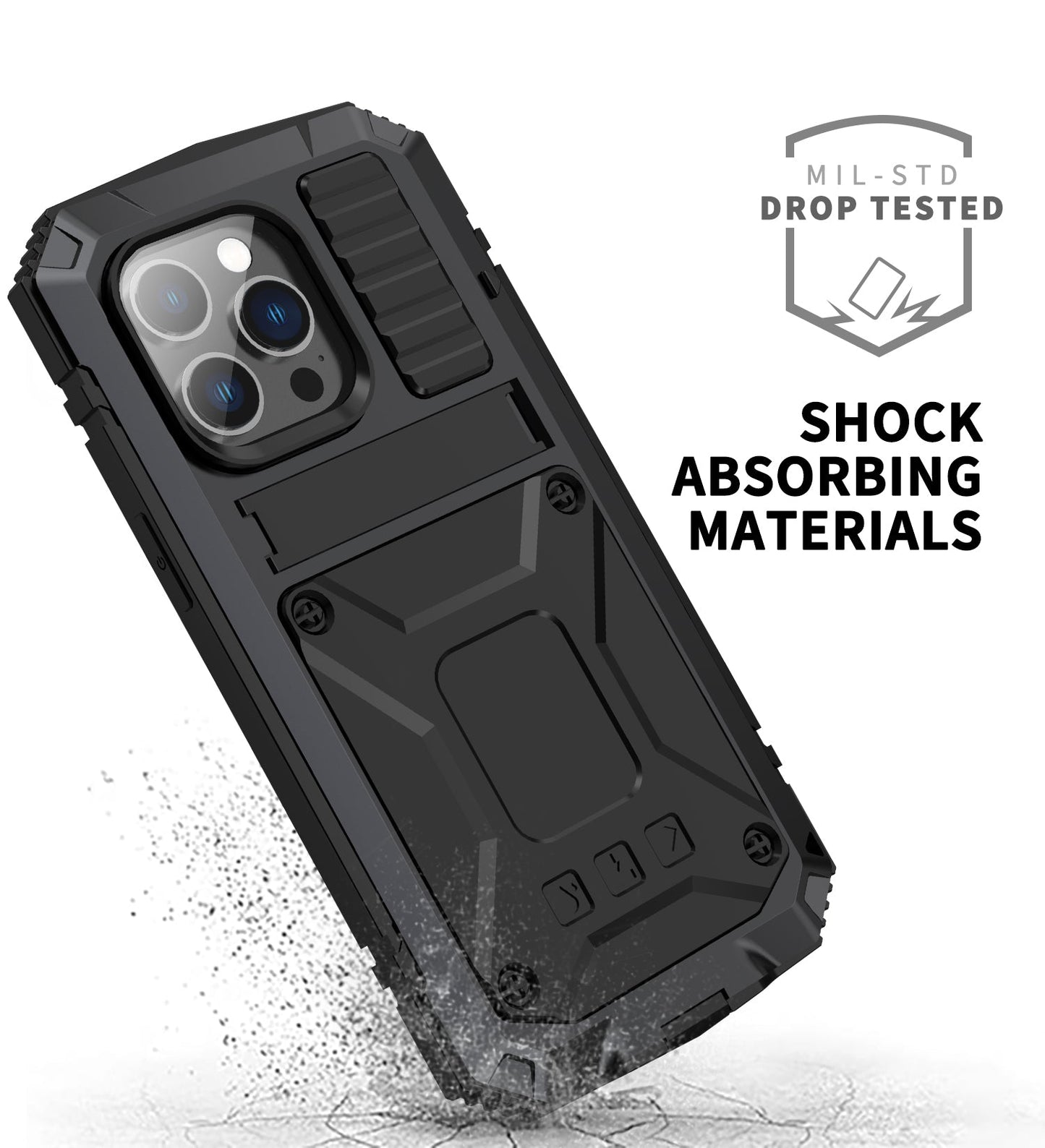 Apple iPhone 14 Pro Max Milit?r H¨¹lle Robuste St?nderabdeckung 14 Plus Rugged Armor Sto?fester Kameraschutz