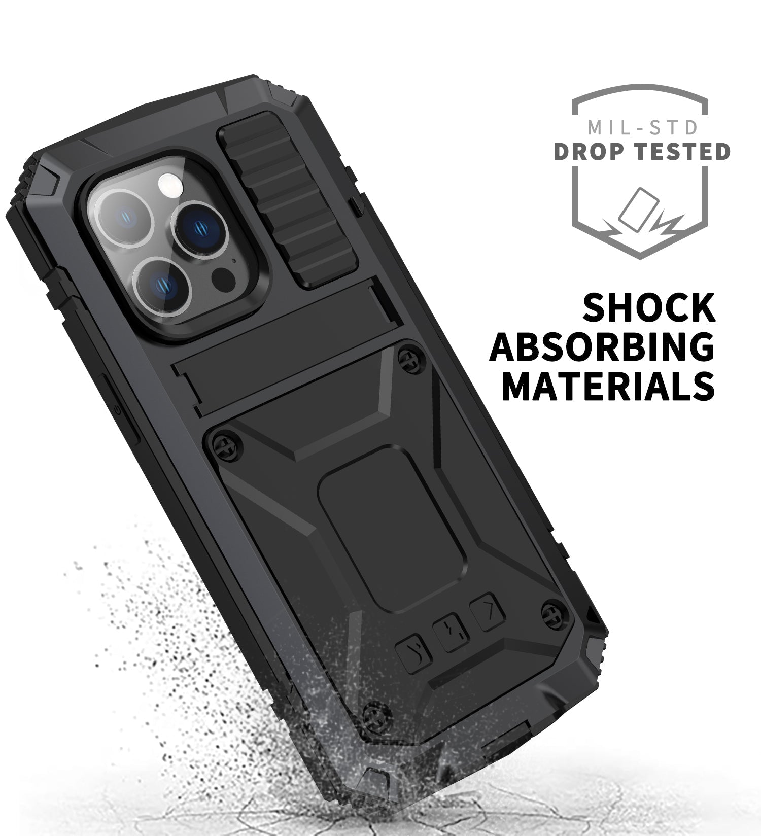 Apple iPhone 14 Pro Max Milit?r H¨¹lle Robuste St?nderabdeckung 14 Plus Rugged Armor Sto?fester Kameraschutz